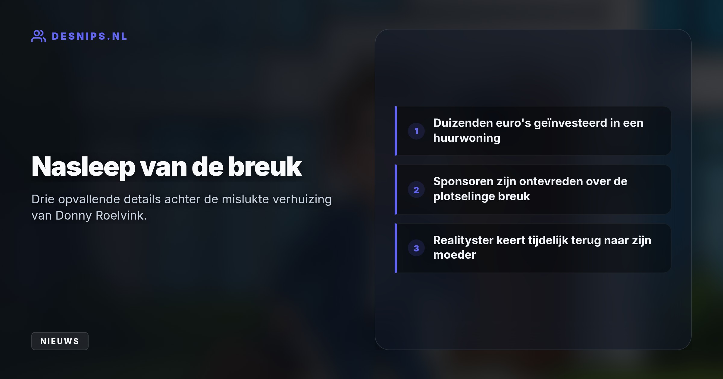 De realityster stak een godsvermogen in de renovatie van het huurpand in Hoofddorp om te gaan samenwonen, maar vertrekt nu de relatie definitief voorbij is.