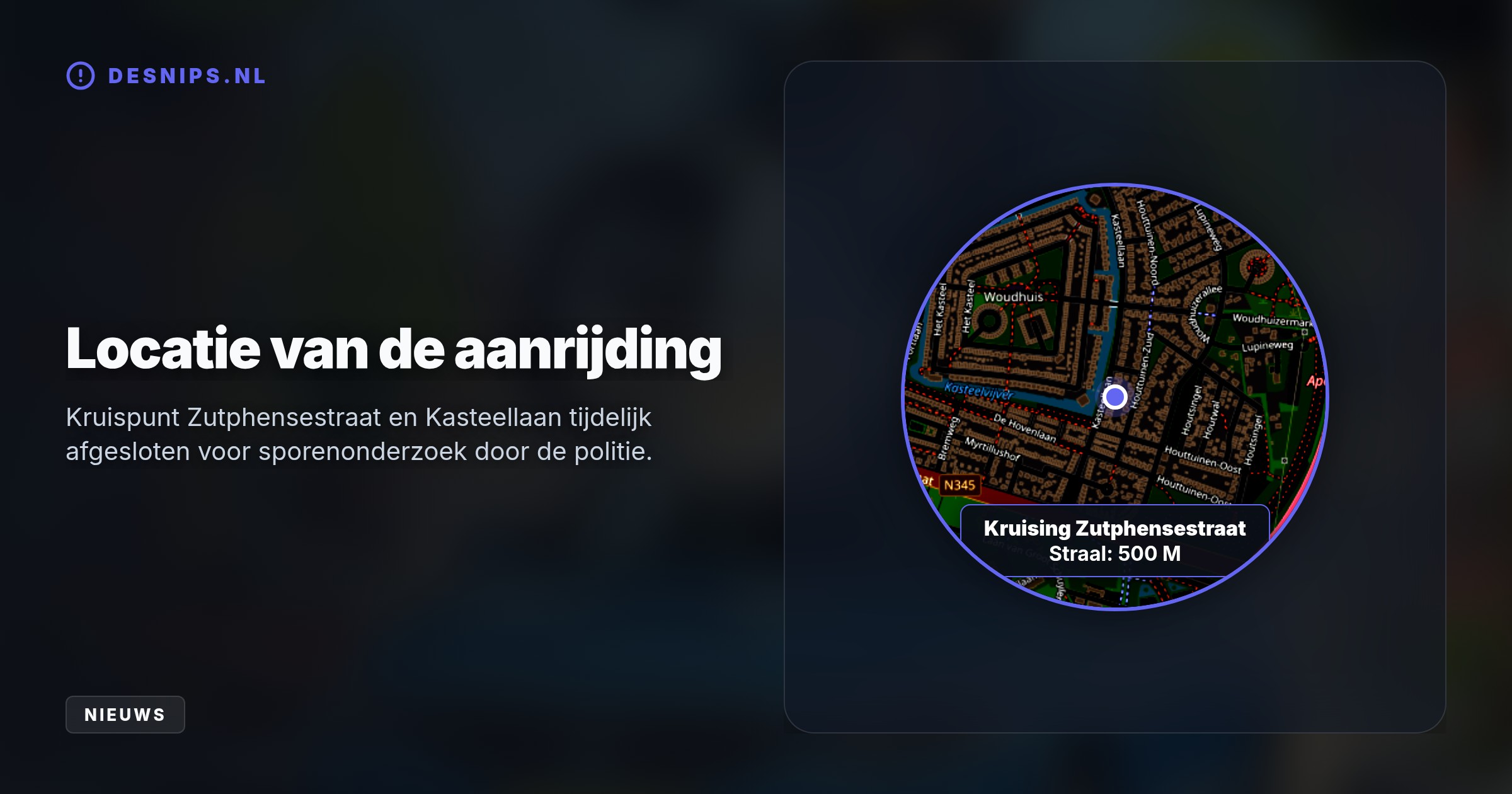 De fatbiker belandde door de harde klap op de voorruit van de auto. Het ongeval op de kruising Zutphensestraat-Kasteellaan leidde tot wegafsluiting en politieonderzoek.