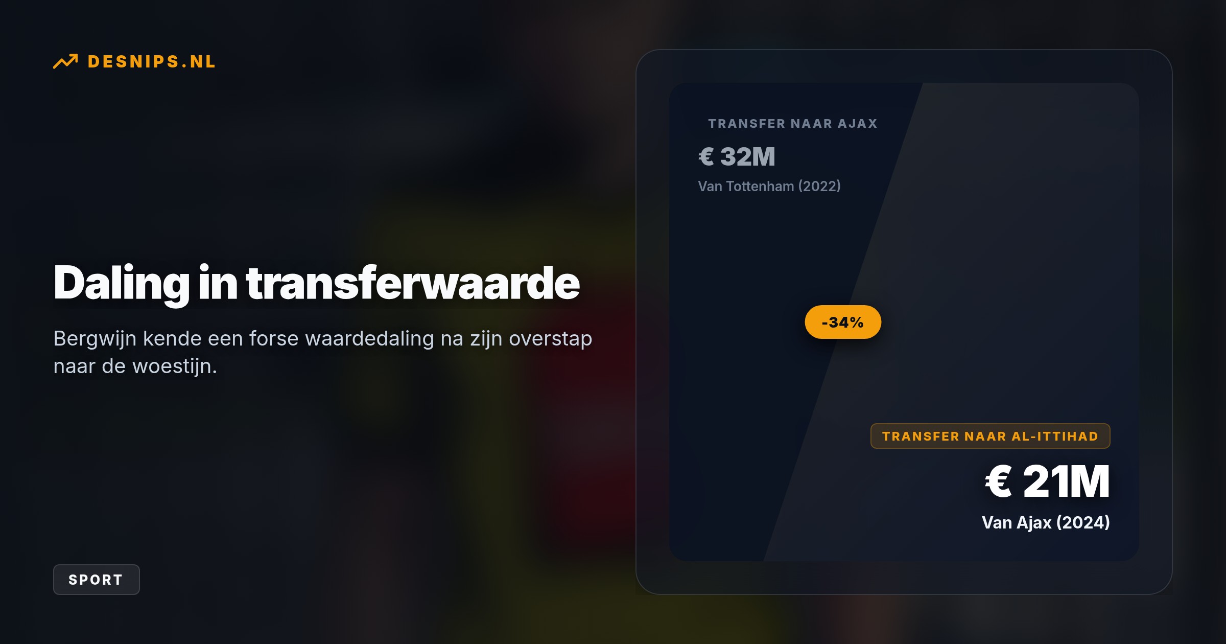 De 28-jarige aanvaller, in 2024 voor 21 miljoen euro gekocht van Ajax, mag wegens een in 2027 aflopend contract nu al voor een prikkie weg uit Saoedi-Arabië.