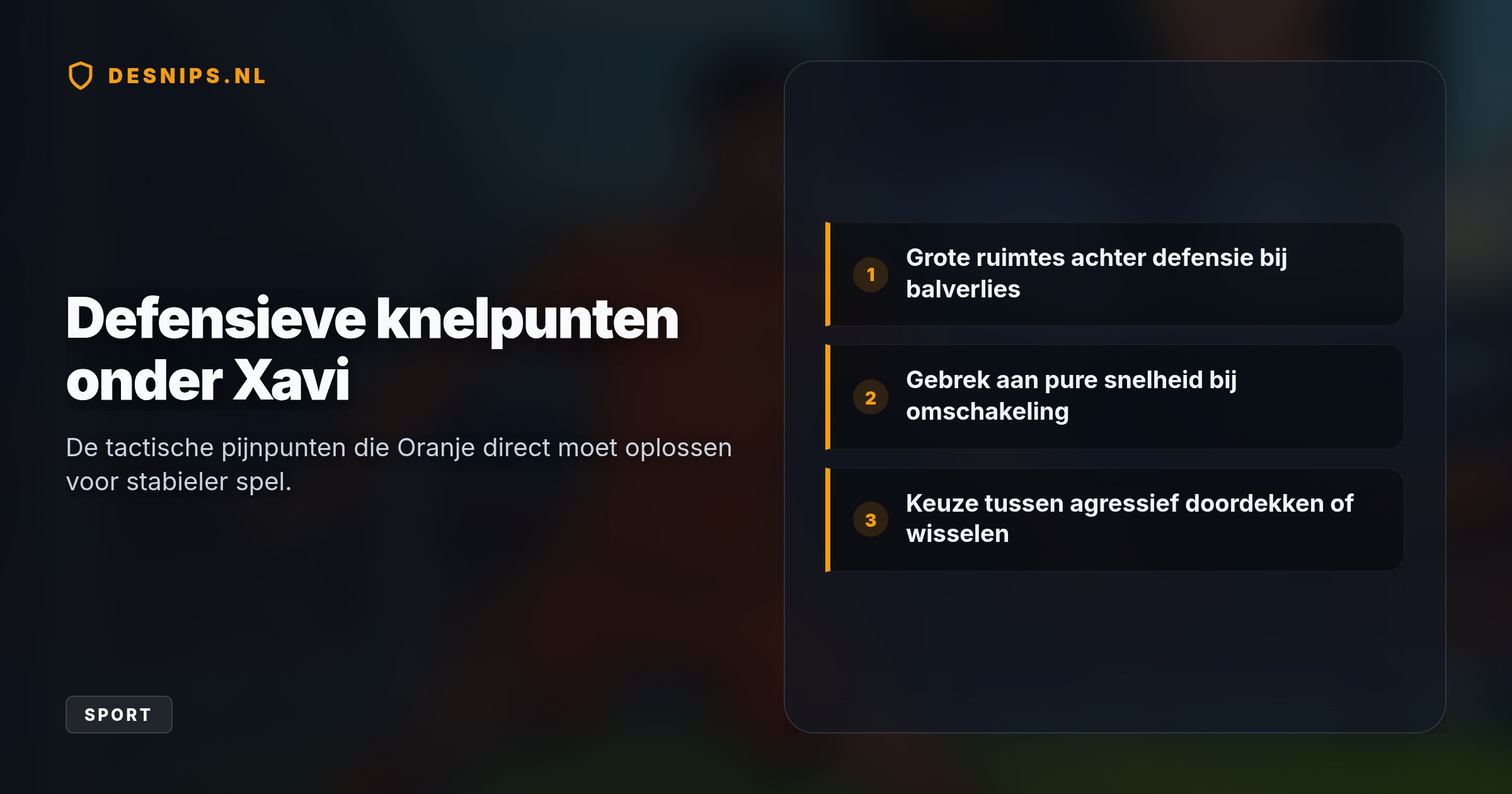 Hoewel de Oranje-aanvoerder in 2026 al drie keer scoorde, zorgt zijn gebrek aan snelheid bij balverlies voor grote defensieve gaten in het aanvallende systeem van Xavi.