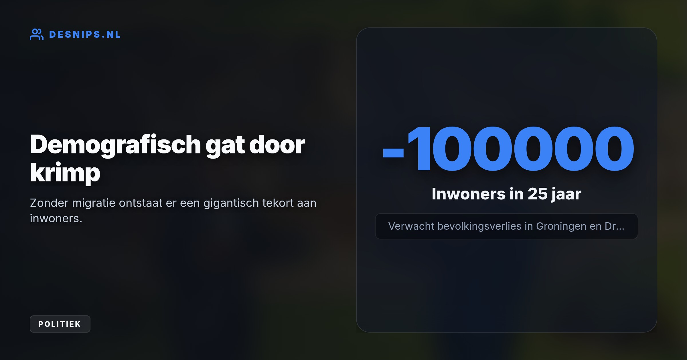 NSC-politici Omtzigt en Jansen waarschuwen dat woningbouw in krimpgebieden de facto voor migranten is. Zij eisen daarom nu harde integratieplannen van de provincies.