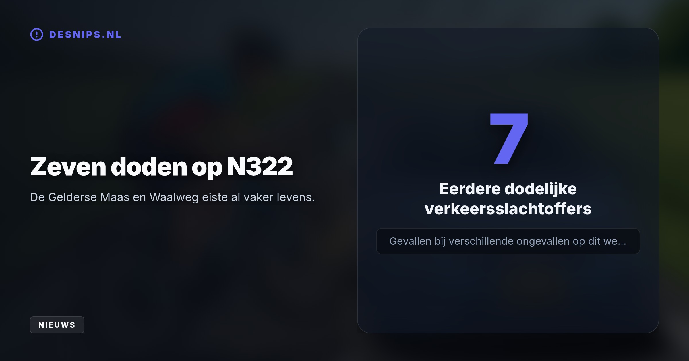 De fietser werd zondagmiddag met hoge snelheid geschept tijdens het oversteken. Het drama wakkert de discussie aan over de veiligheid van de provinciale weg.