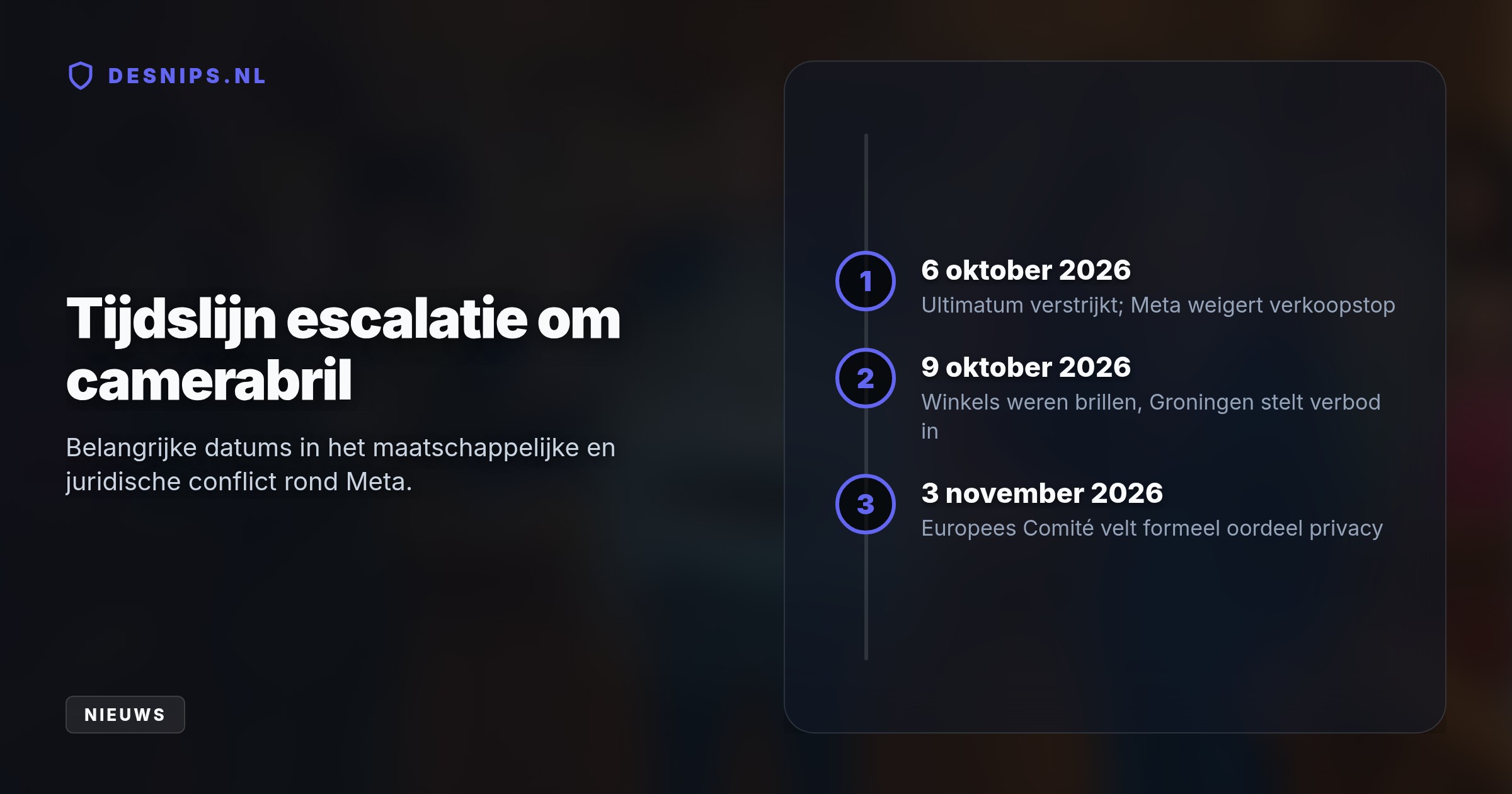 Nadat Meta een ultimatum negeerde om slimme camerabrillen uit de handel te halen, eisen drie organisaties via een kort geding een verkoopverbod vanwege massale privacyschendingen.