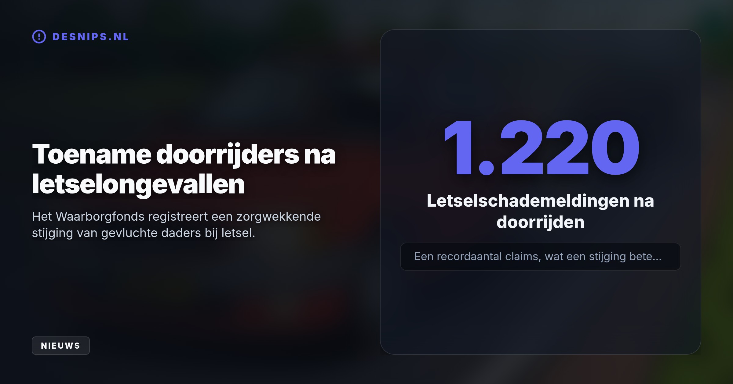 Een automobilist negeerde het afslagverbod op de N201 en ramde een motorrijder. De dader vluchtte, maar liet door de klap zijn bumper en kentekenplaat achter.