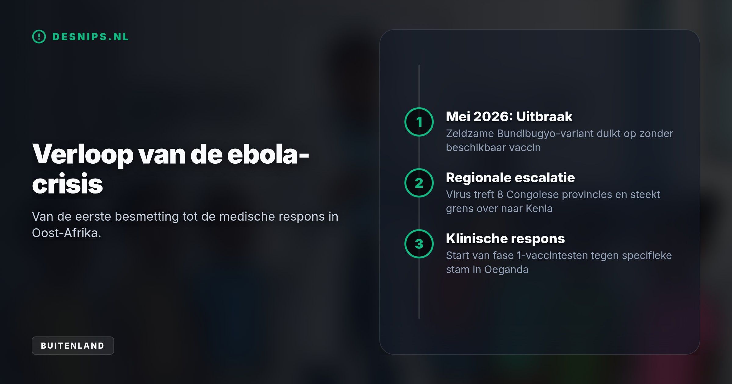 De zeldzame Bundibugyo-variant maakte al meer dan 4.400 doden in acht provincies. Omdat een vaccin ontbreekt, testen wetenschappers in Oeganda nu een eerste noodvaccin.