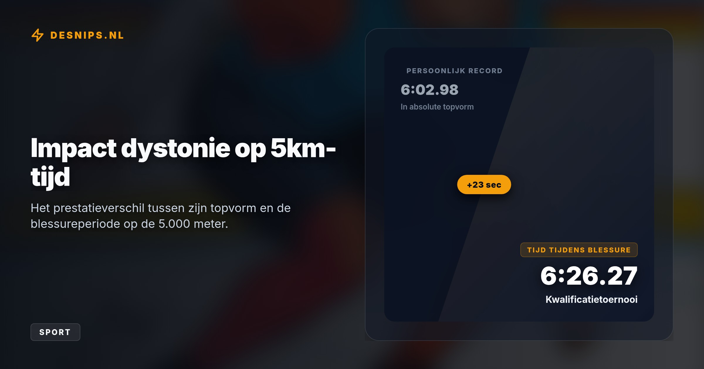 De dertigjarige schaatser kampt met taakspecifieke dystonie waardoor signalen zijn linkervoet niet goed bereiken. Hij werkt met specialisten aan zijn herstel.