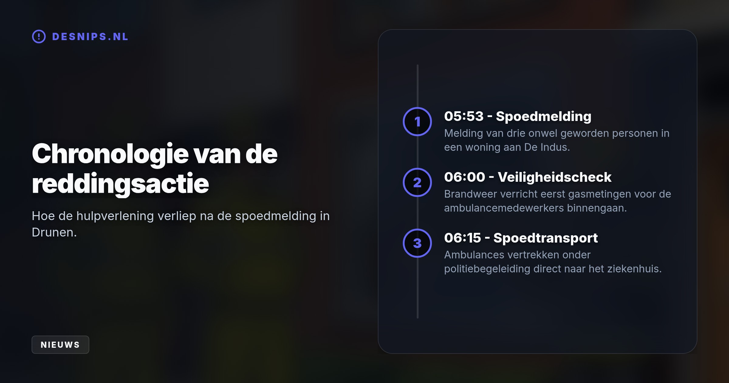 Ambulancemedewerkers mochten de woning pas in nadat de brandweer na gasmetingen het sein veilig gaf; de slachtoffers zijn overgebracht naar Tilburg.