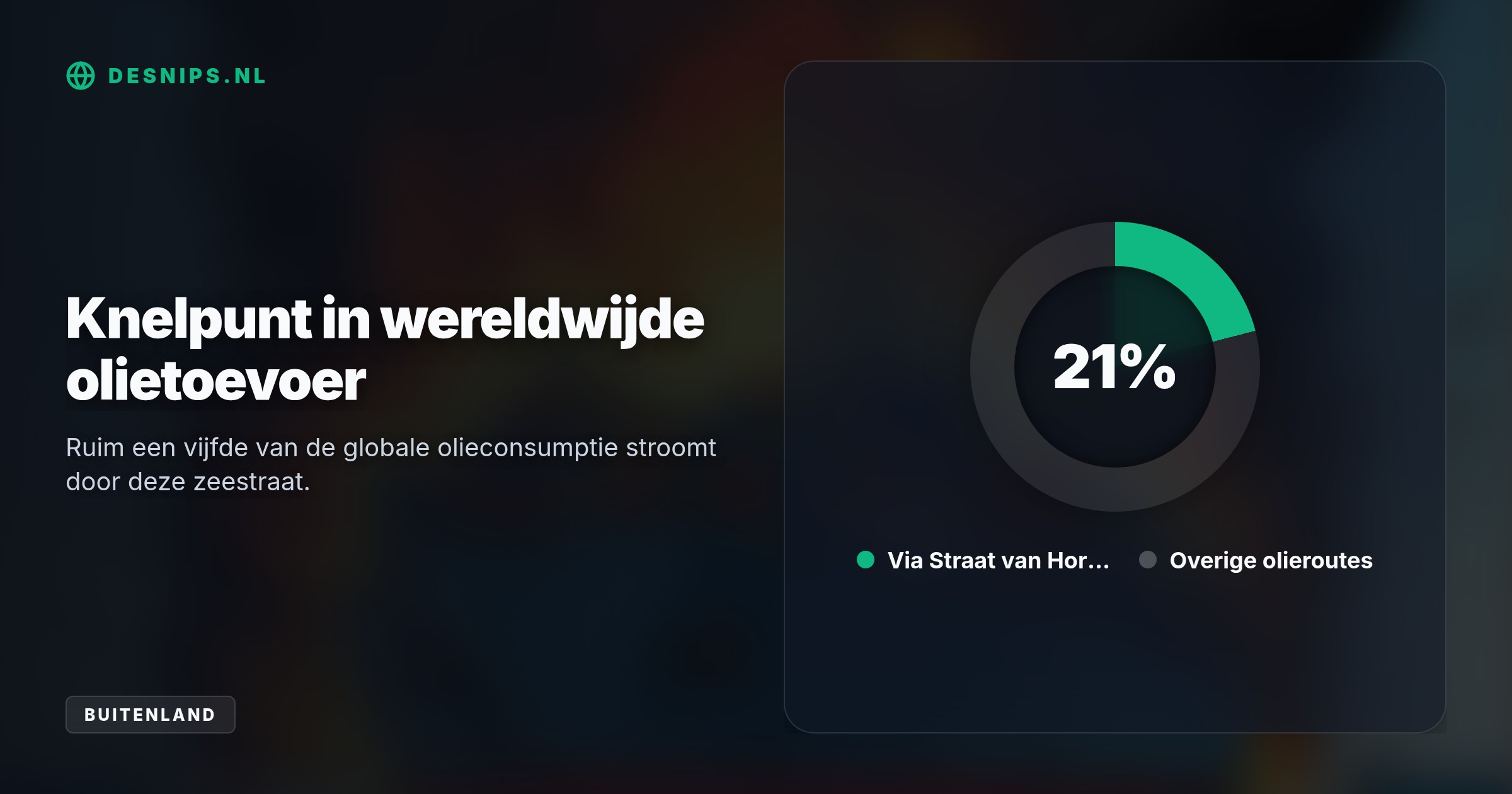 Het schip met twee miljoen vaten olie voer met uitgeschakeld volgsysteem door verboden Iraanse wateren. Het is het tweede tankincident binnen 24 uur in deze cruciale zeestraat.