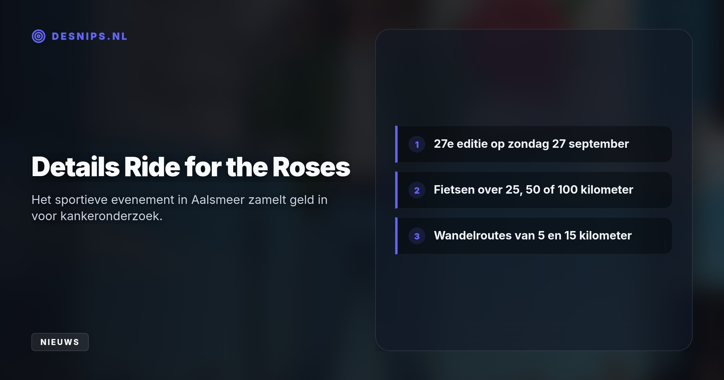Precies vijf maanden na het overlijden van de 19-jarige Jade Kops komt Emma Kok haar belofte na. Ze opent zondag in Aalsmeer het sportevenement dat geld inzamelt tegen kanker.