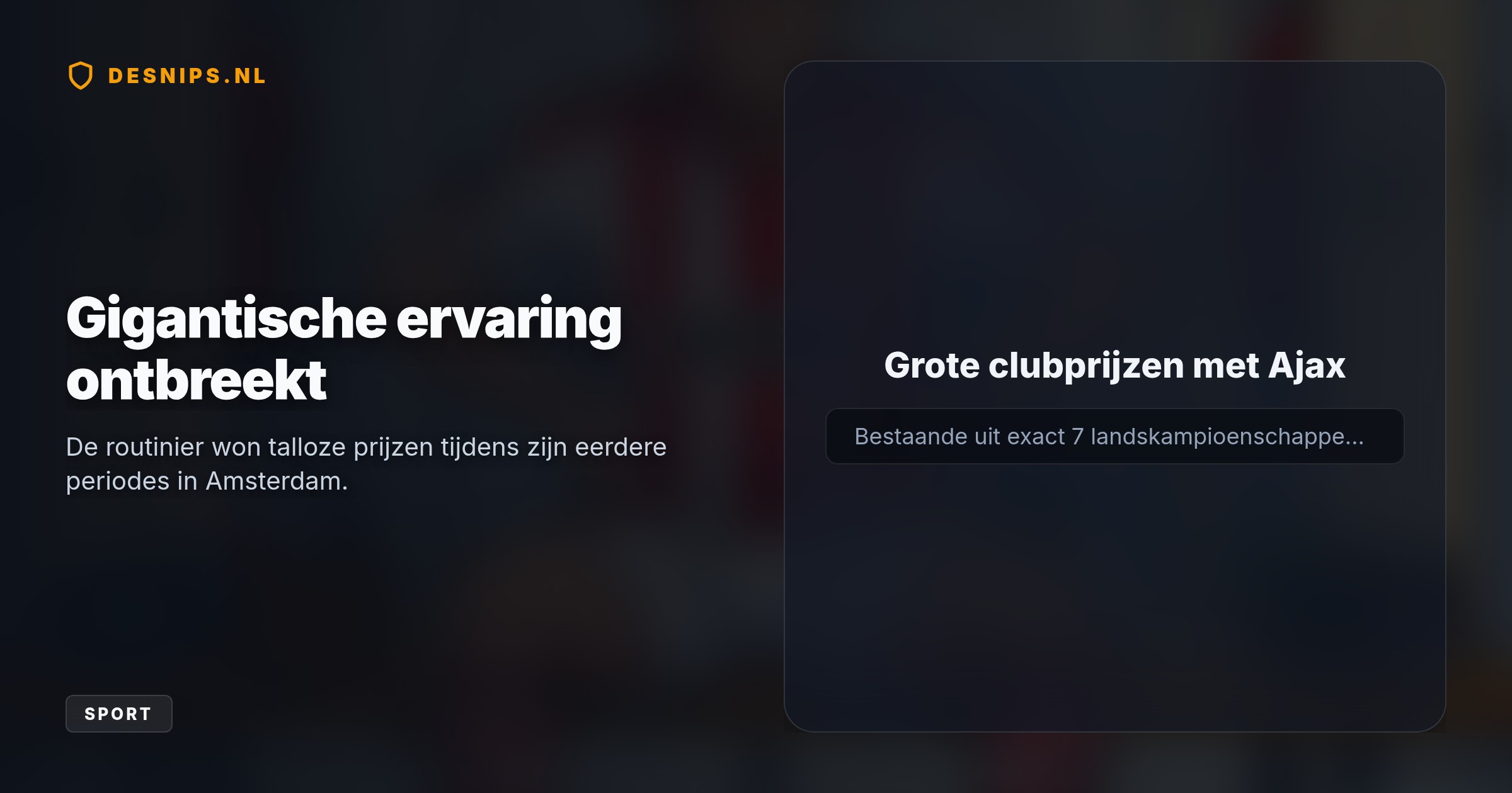 De ervaren verdediger kampt met een terugkerend zenuwprobleem dat al veel langer speelt. Zijn herstel is onvoorspelbaar, waardoor een snelle rentree in Amsterdam is uitgesloten.
