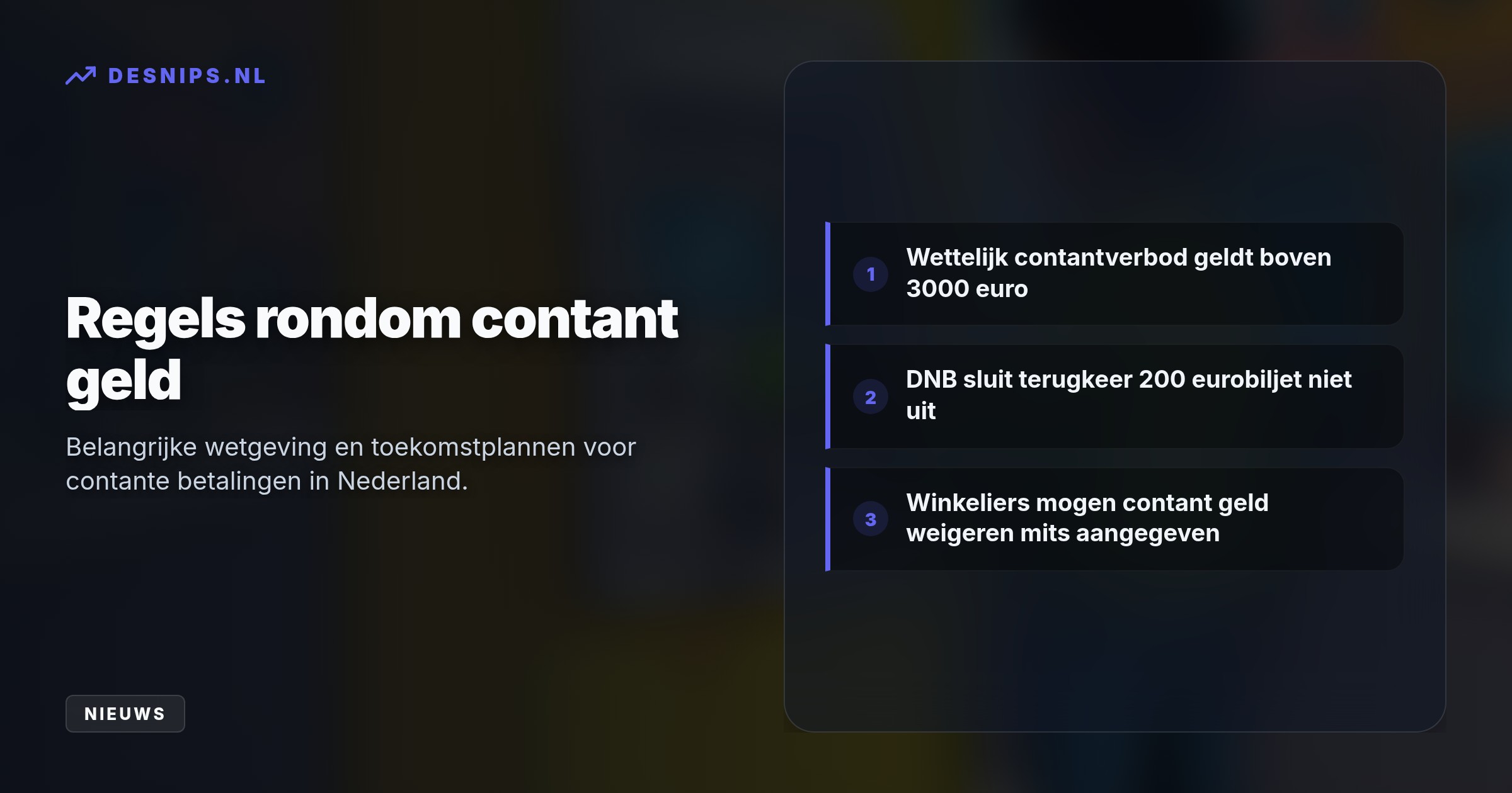 Proef in 46 Geldmaat-automaten slaat aan: 57% kiest direct voor het groene biljet. DNB beslist begin volgend jaar definitief, terwijl winkeliers waarschuwen voor wisselgeldtekorten.