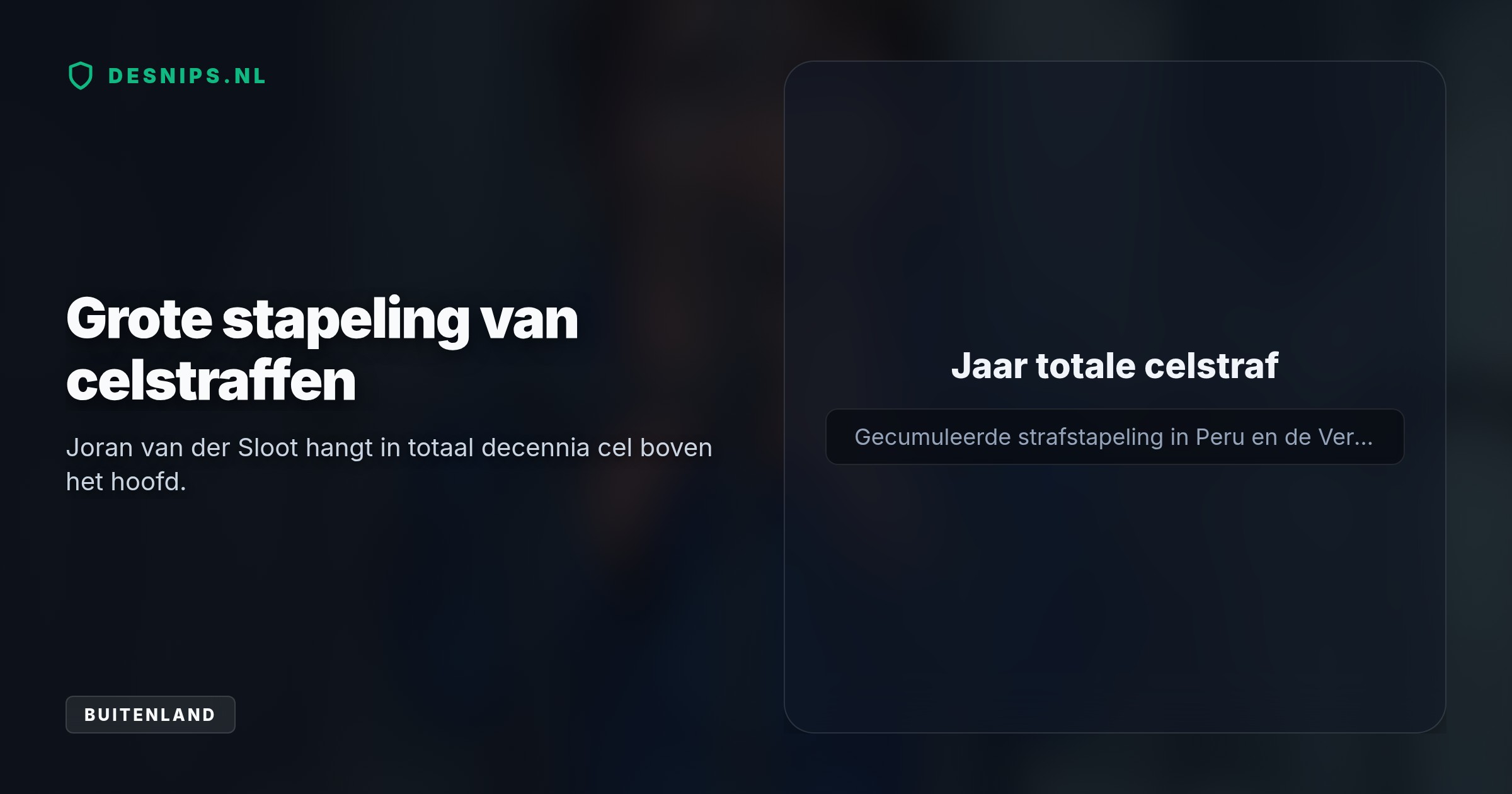 De moordenaar verblijft uit angst op de ziekenboeg nadat dit jaar al drie medegevangenen zijn vermoord. De gevangenisdirectie stemt al in, de rechter beslist.