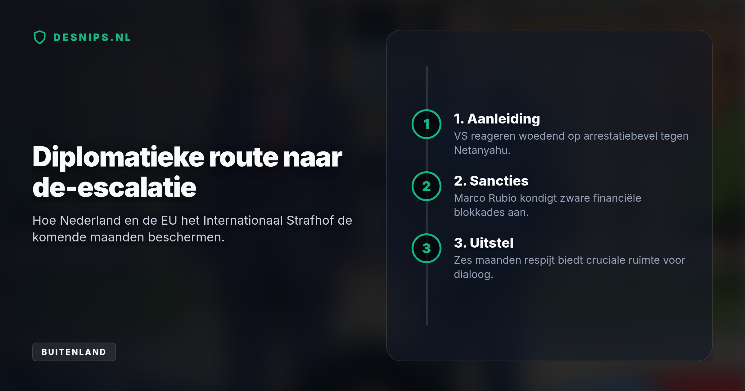 De VS dreigen met sancties wegens het arrestatiebevel tegen Netanyahu. EU-leiders gebruiken het uitstel van zes maanden om het hof te beschermen en de ruzie te sussen.