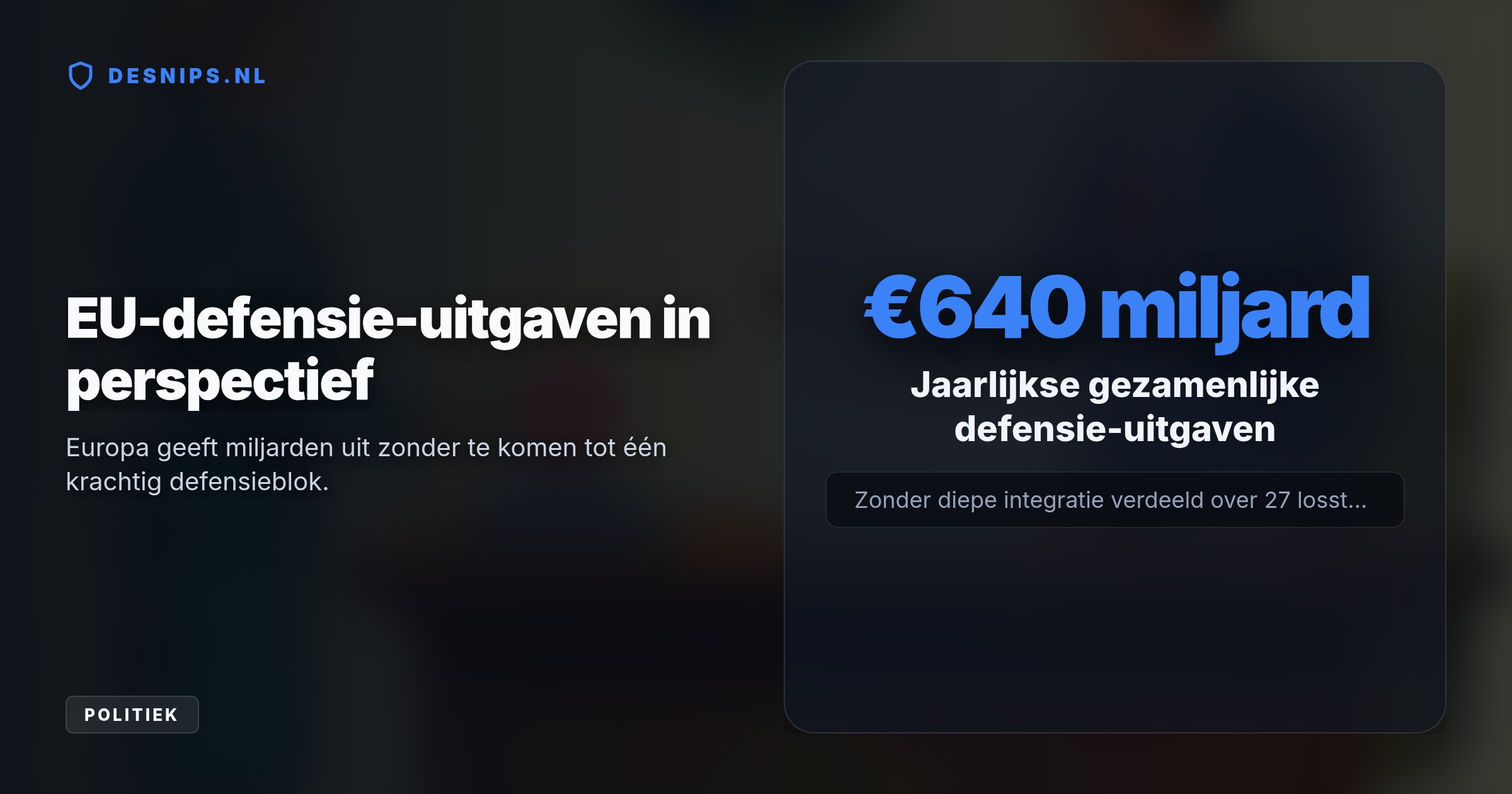 Brussel wil een eigen Veiligheidsraad en alarmknop om snel op crises te reageren. Critici waarschuwen dat dit de trans-Atlantische defensiestructuur juist verzwakt.