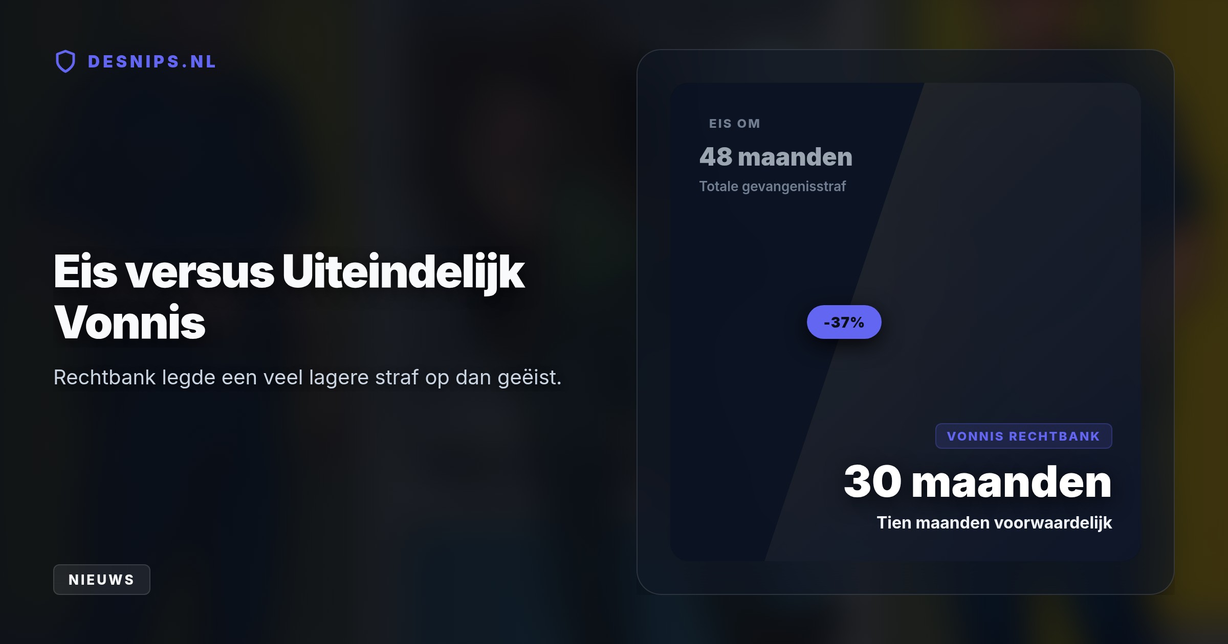 Het Openbaar Ministerie eist vier jaar cel vanwege het extreme levensgevaar door gebruikt flitspoeder. De rechtbank legde eerder dertig maanden op aan de klemzittende dader.