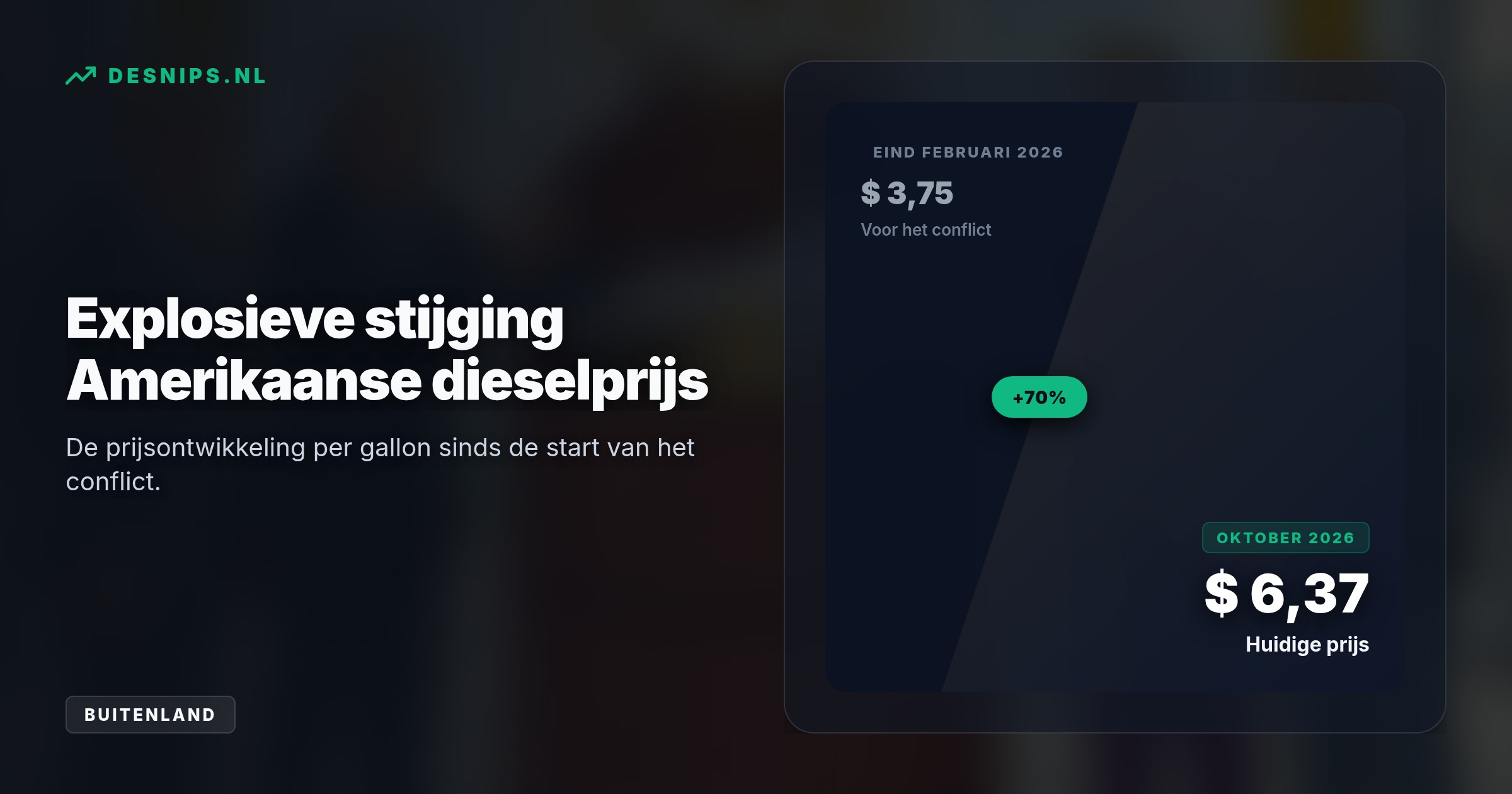 Om een Amerikaanse dieselstop te voorkomen, stemt de G7 in met een noodvrijgave van reserves. Dit moet de door het Iran-conflict geëxplodeerde brandstofprijzen snel temperen.