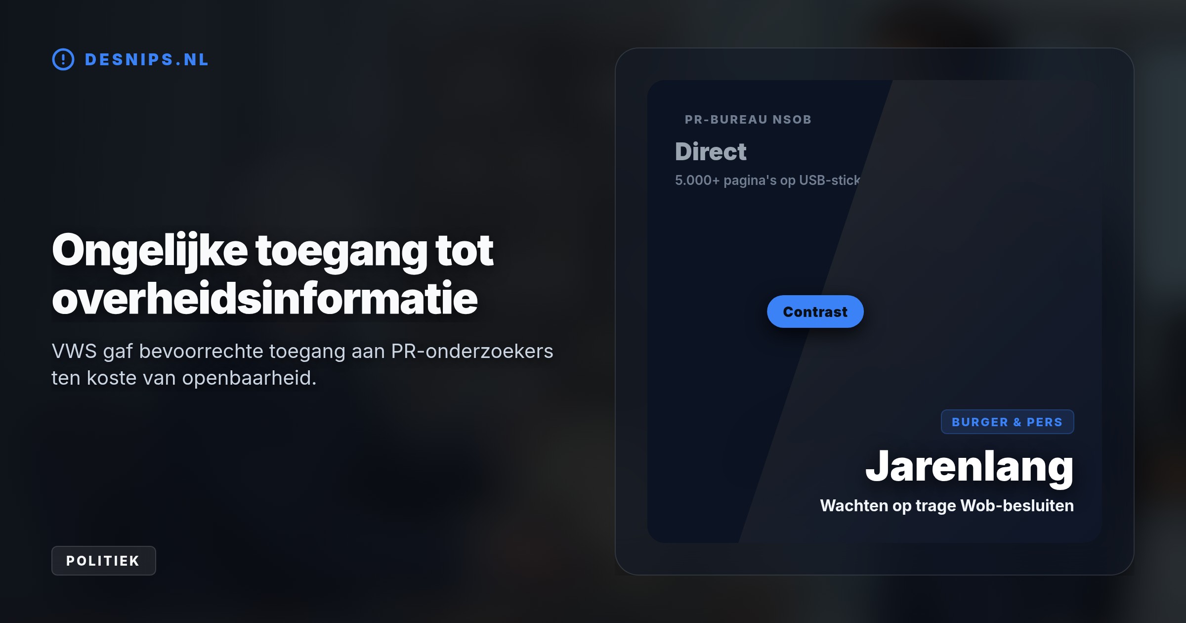 Het ministerie kocht voor 700.000 euro een positief corona-imago bij bureau NSOB, terwijl kritische rapporten en documenten jarenlang werden achtergehouden voor pers en publiek.