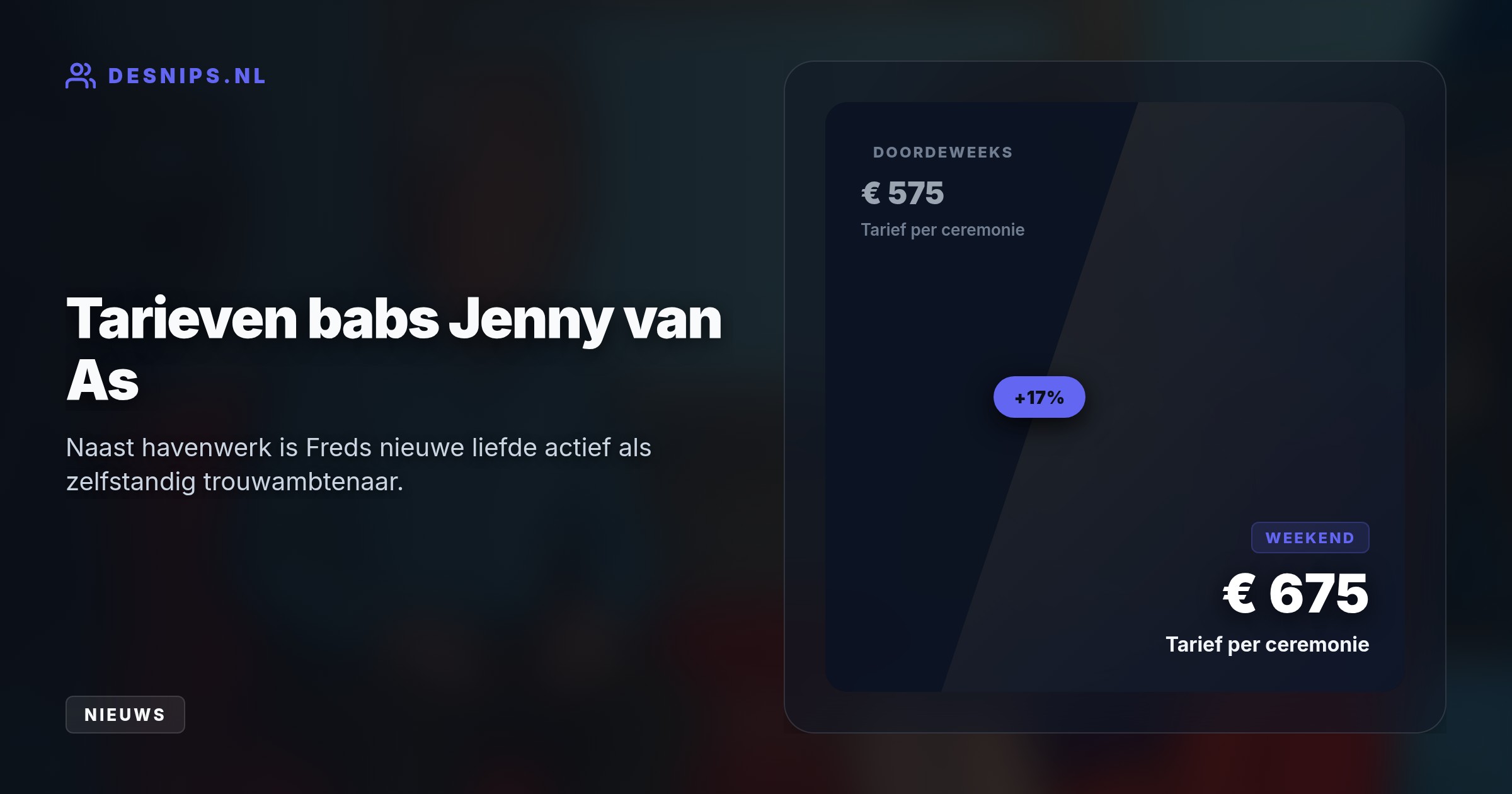 Havenmedewerker Jenny stuurde Fred een berichtje na zijn tv-deelname. Ondanks kritiek op zijn 'botte' gedrag bloeide de liefde snel op en is het stel nu officieel samen.