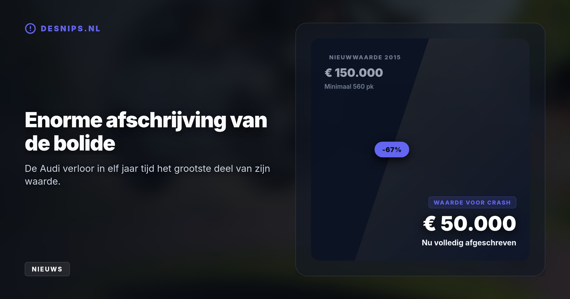 In Sprang-Capelle is een Audi RS6 over een rotonde gelanceerd. De chauffeur vluchtte direct te voet en liet twee ongedeerde vrienden achter; de politie zoekt de brokkenpiloot.
