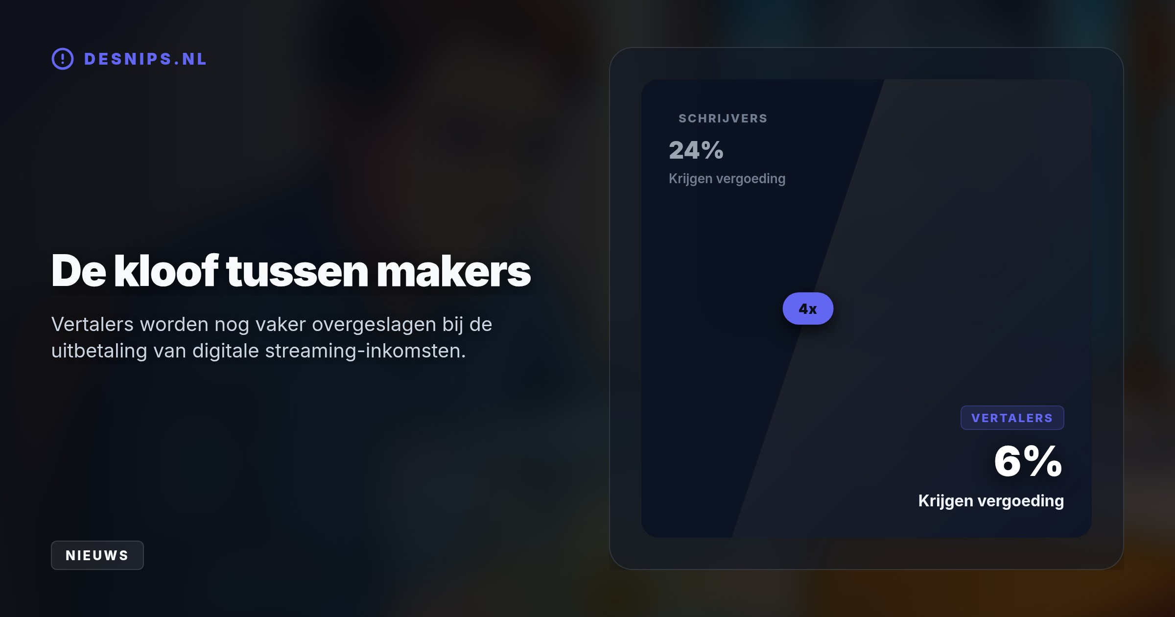 Streamingdiensten betalen uitgevers op basis van geheime contracten, waardoor auteurs amper meeprofiteren en vaak nog geen 9 cent per beluisterd boek ontvangen.