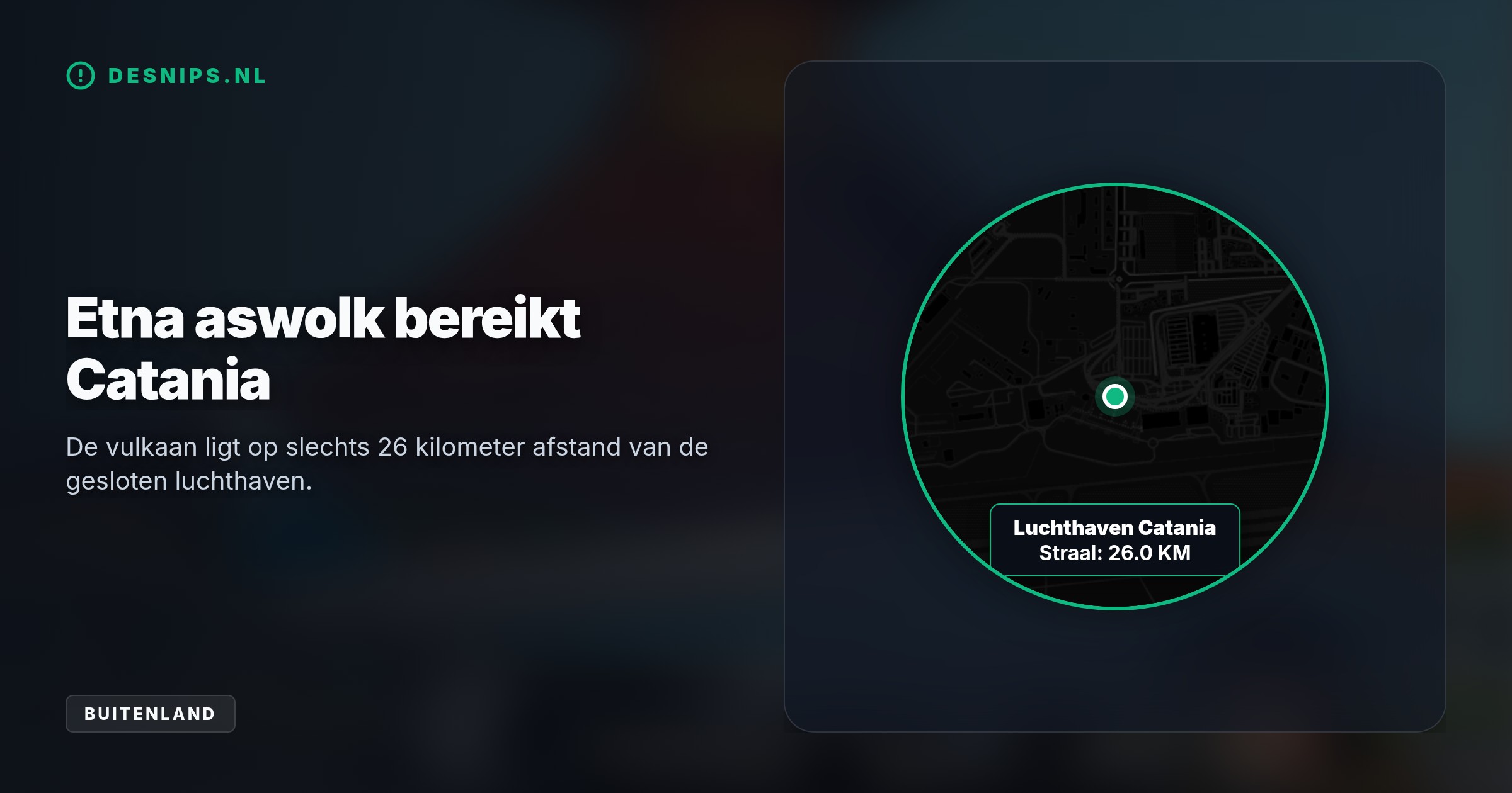 Door de vier kilometer hoge aswolk van de actieve vulkaan Etna zijn alle vluchten van en naar Catania tot zondagavond gestaakt. KLM-reizigers vliegen met een omweg via Palermo.