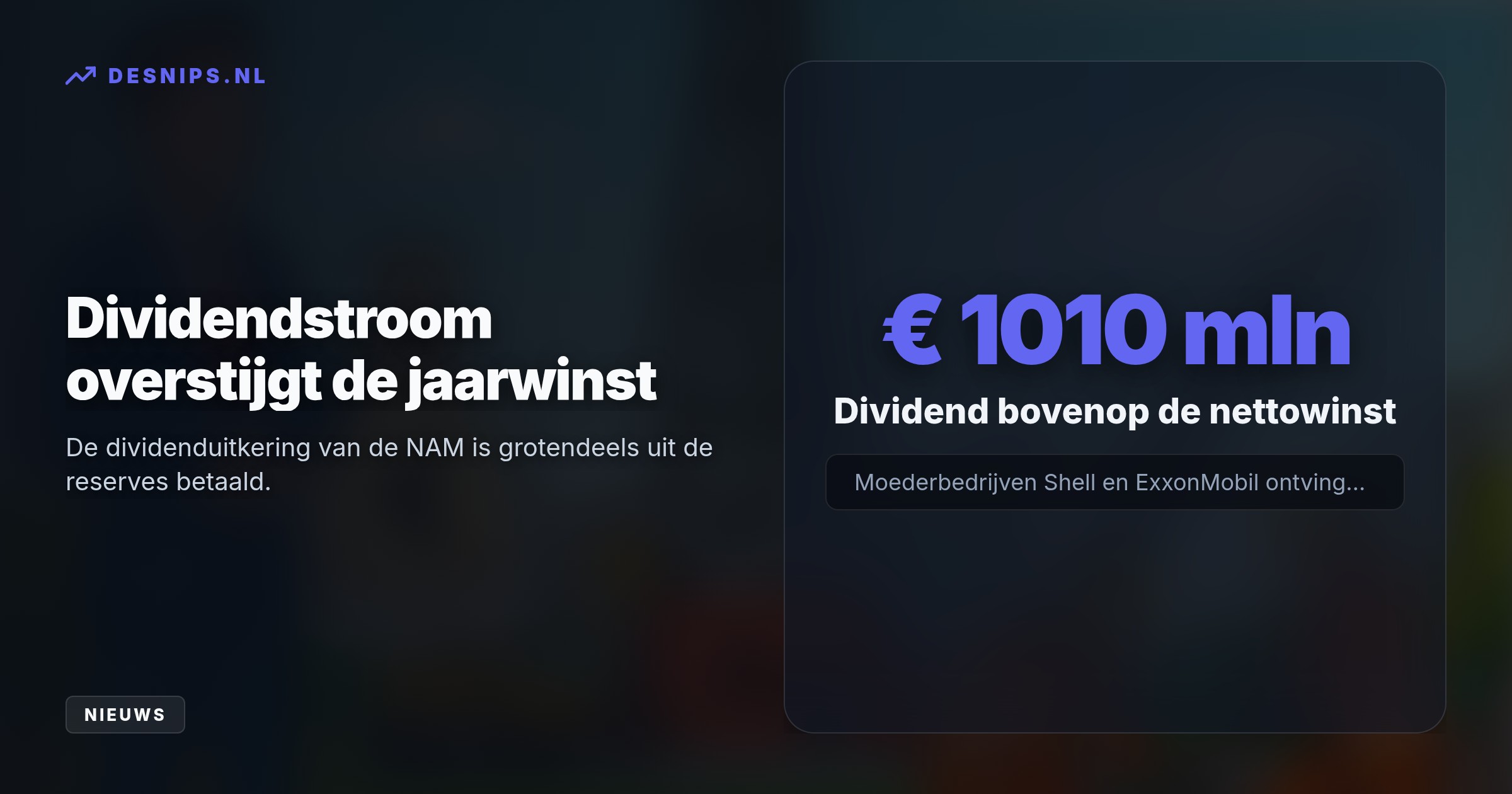 Ondanks de sluiting van het Groningenveld verdient de NAM honderden miljoenen met andere gasvelden, terwijl de provincie met de gigantische opruimklus van 800 gasputten kampt.