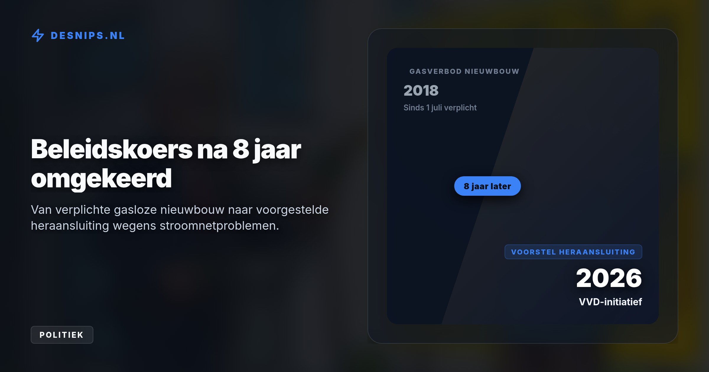 Met de maatregel wil VVD-Kamerlid Jurgen Nobel de vertraagde woningbouw versnellen en de overbelasting van het elektriciteitsnet direct verminderen, wat op felle kritiek van D66 stuit.