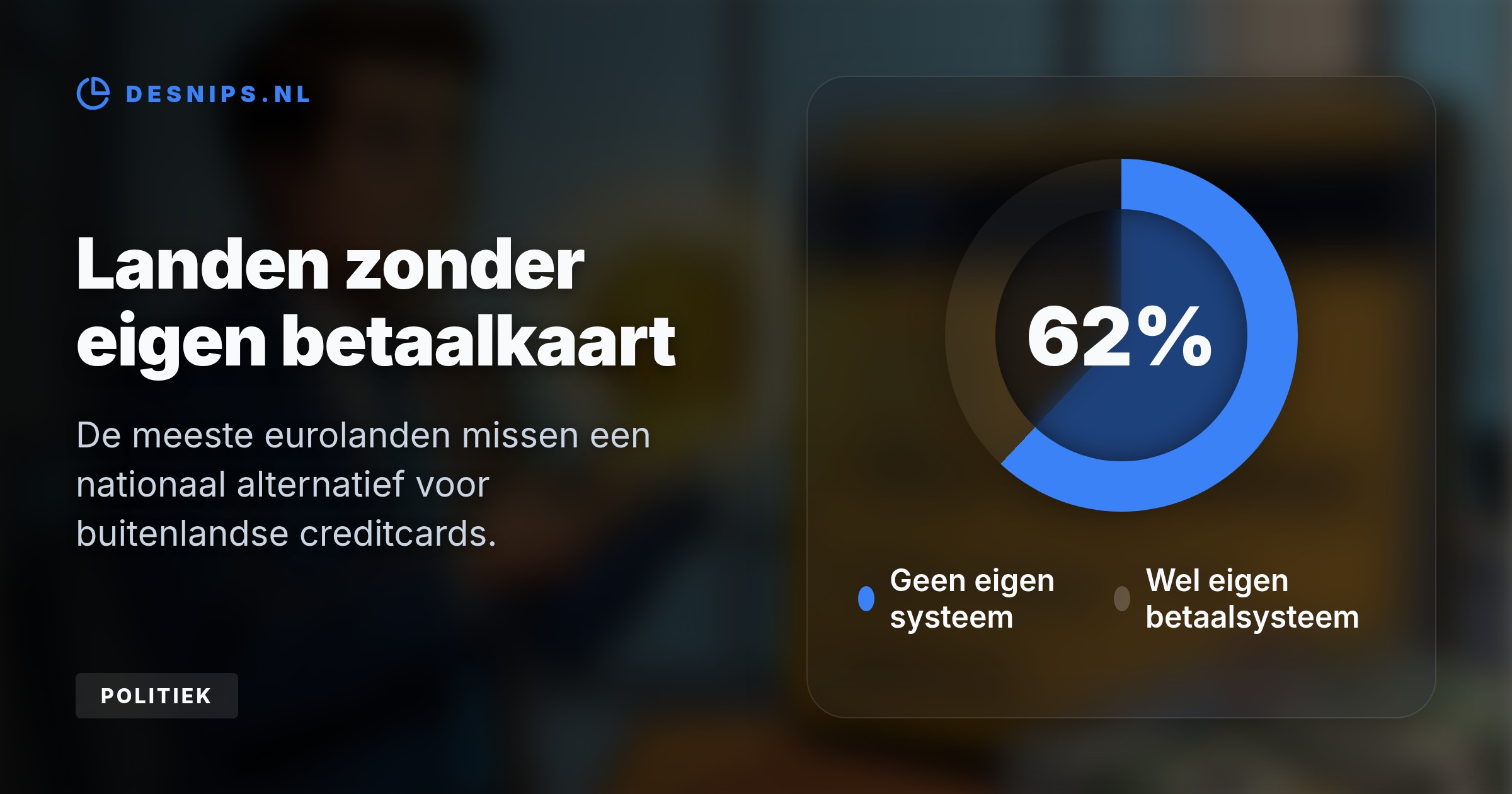 De EU wil hiermee de dominantie van Amerikaanse creditcards breken. De digitale munt wordt gratis in gebruik, biedt hoge privacy en contant geld blijft bestaan.