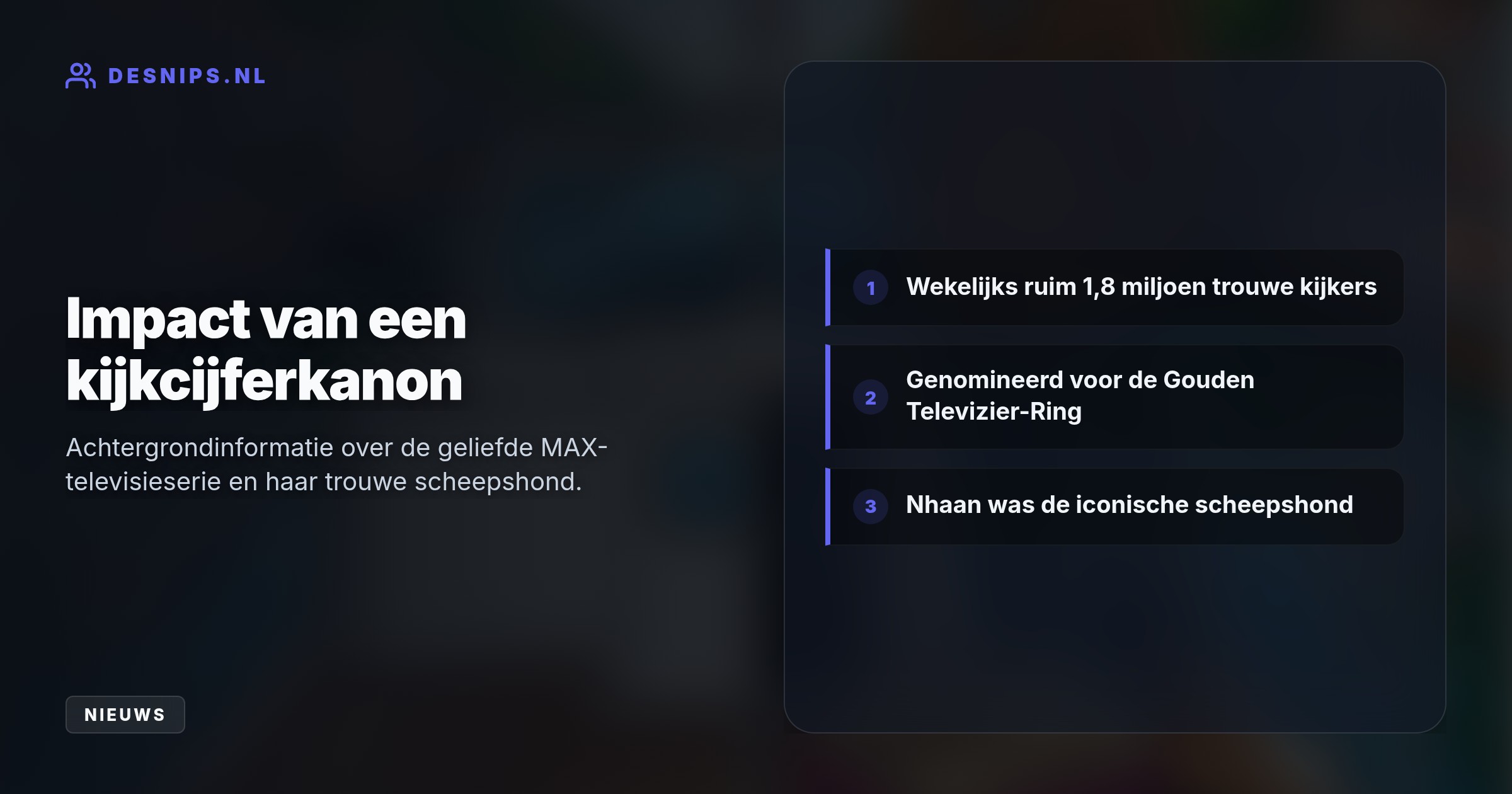 Na de dood van het bekende hondje van Janny van der Heijden liggen de tv-opnames tijdelijk stil. André van Duin noemt de teckel de onmisbare derde hoofdrolspeler.