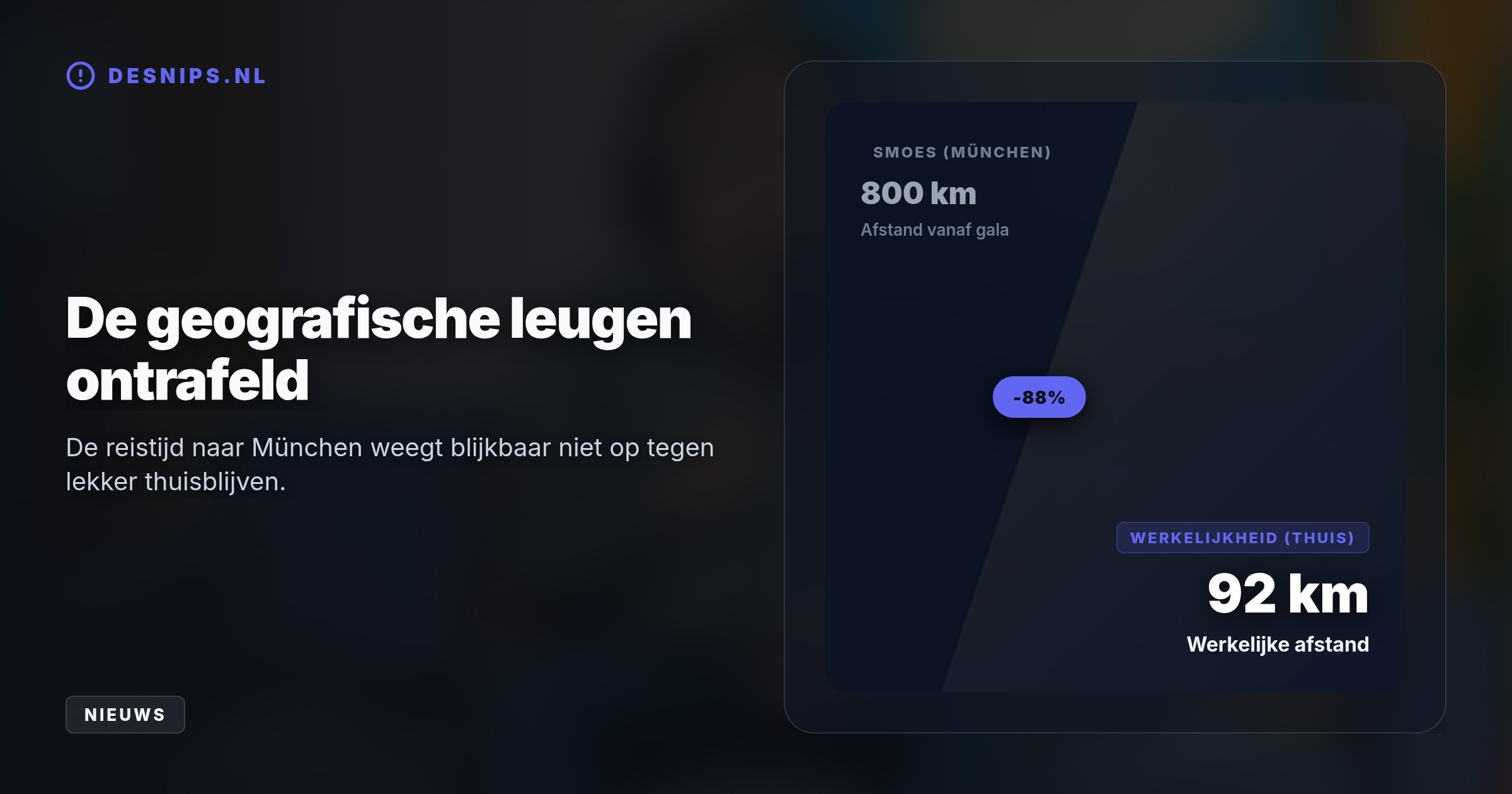 De genomineerde radio-dj claimde voor werk in München te zitten, maar verklapte per ongeluk dat hij met zijn vrouw thuis op de bank zit. Stand-in Daan Boom vervangt hem in Carré.