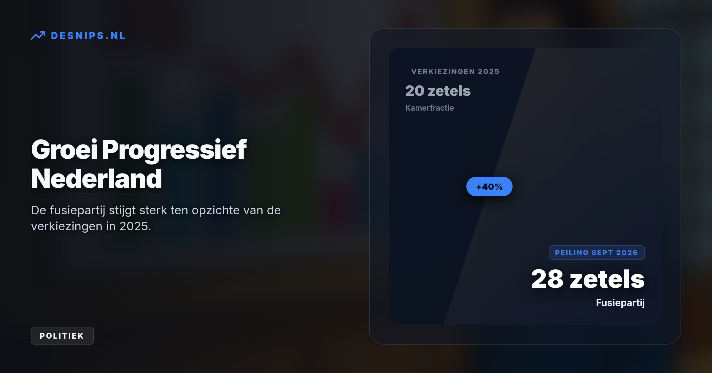 Dankzij de Politieke Beschouwingen stijgt de PVV naar 20 zetels ten koste van FvD, terwijl het minderheidskabinet verder krimpt naar slechts 49 zetels.