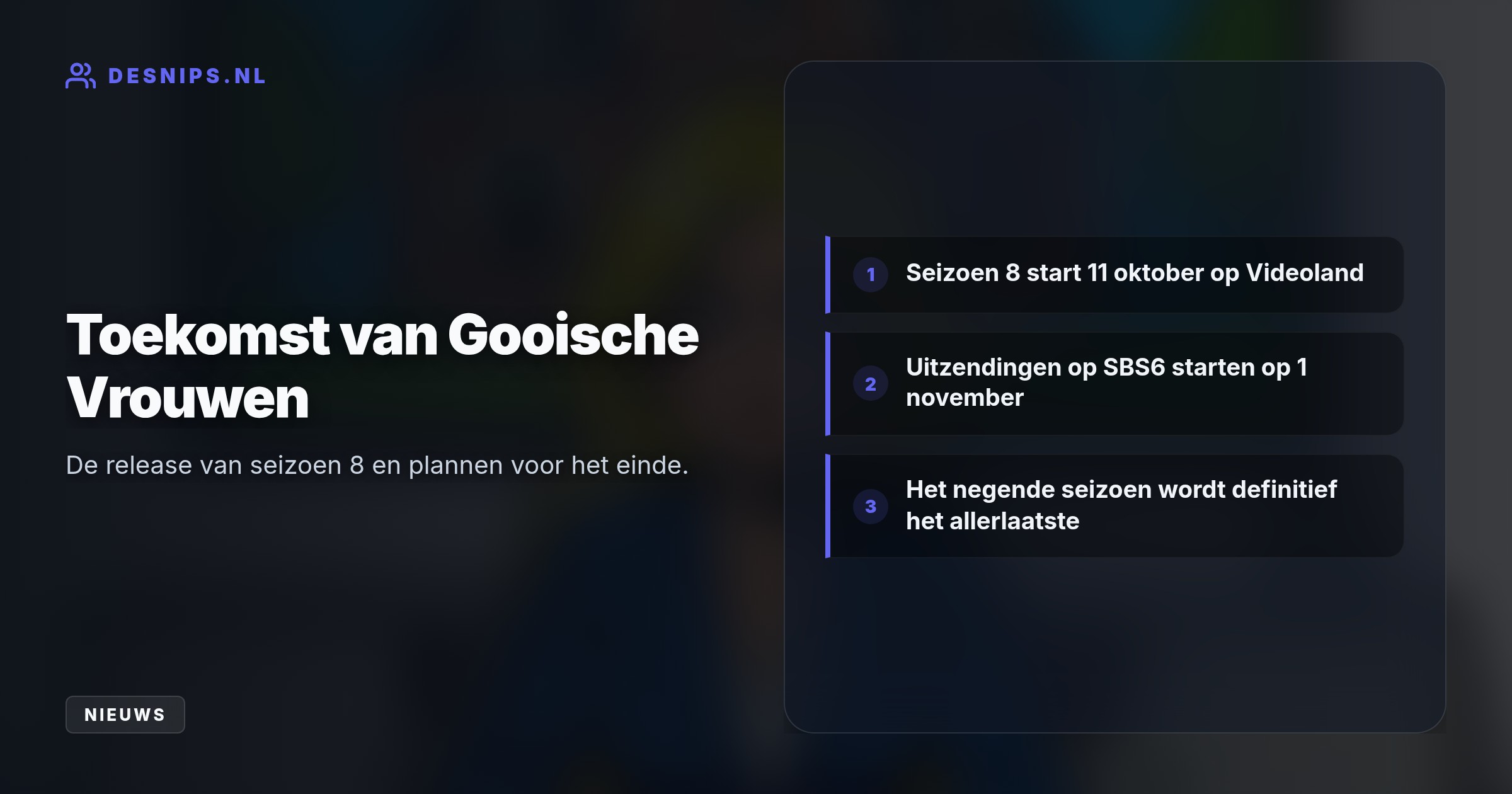 Hoewel het achtste seizoen binnenkort start, schrijft de bedenkster al aan een negende en tevens laatste reeks om de hitserie op het absolute hoogtepunt te beëindigen.