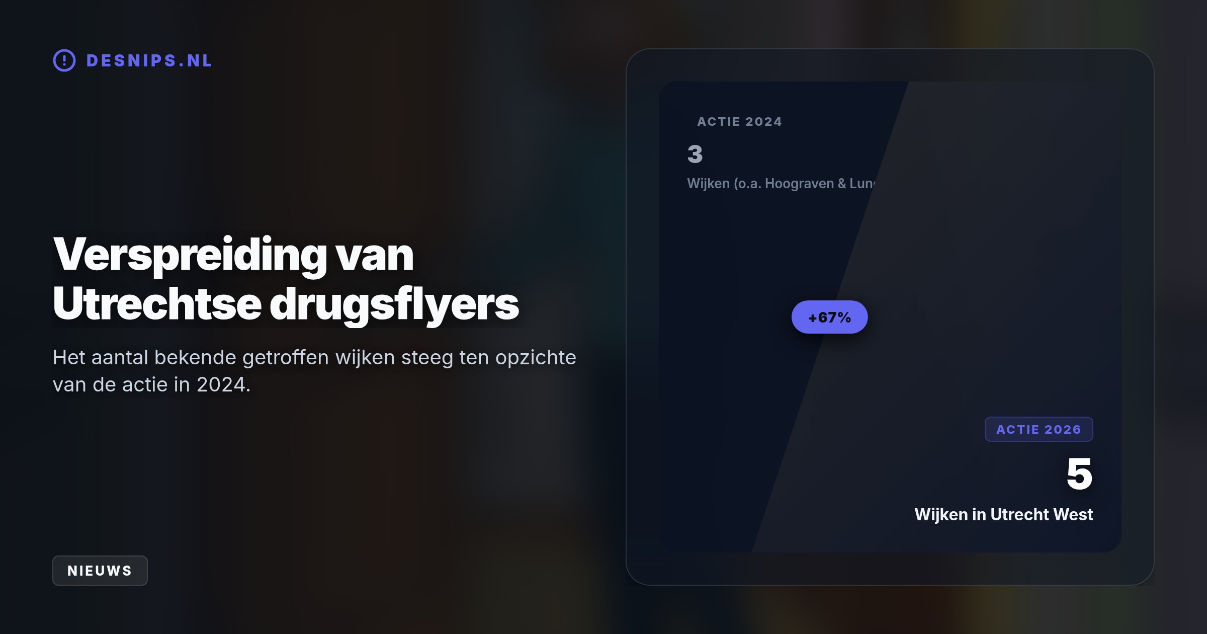 Inwoners van Utrecht West vonden kaarten met QR-codes voor 24/7 drugsbezorging in hun bus. Na talloze tips heeft de recherche genoeg informatie om het netwerk op te sporen.