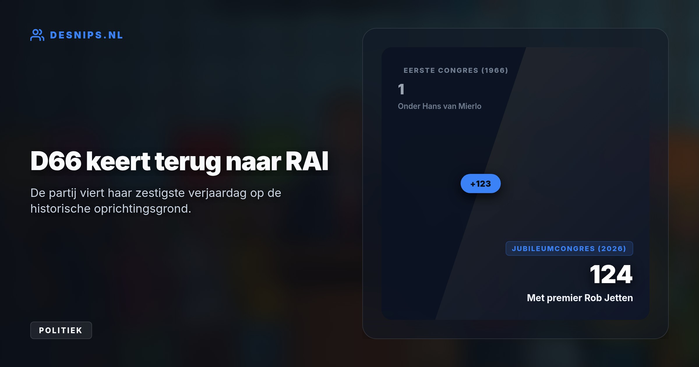 Tijdens het 124ste congres drongen demonstranten de zaal binnen. Premier Jetten reageerde laconiek en benadrukte de bouw van 100.000 nieuwe woningen in 2027.