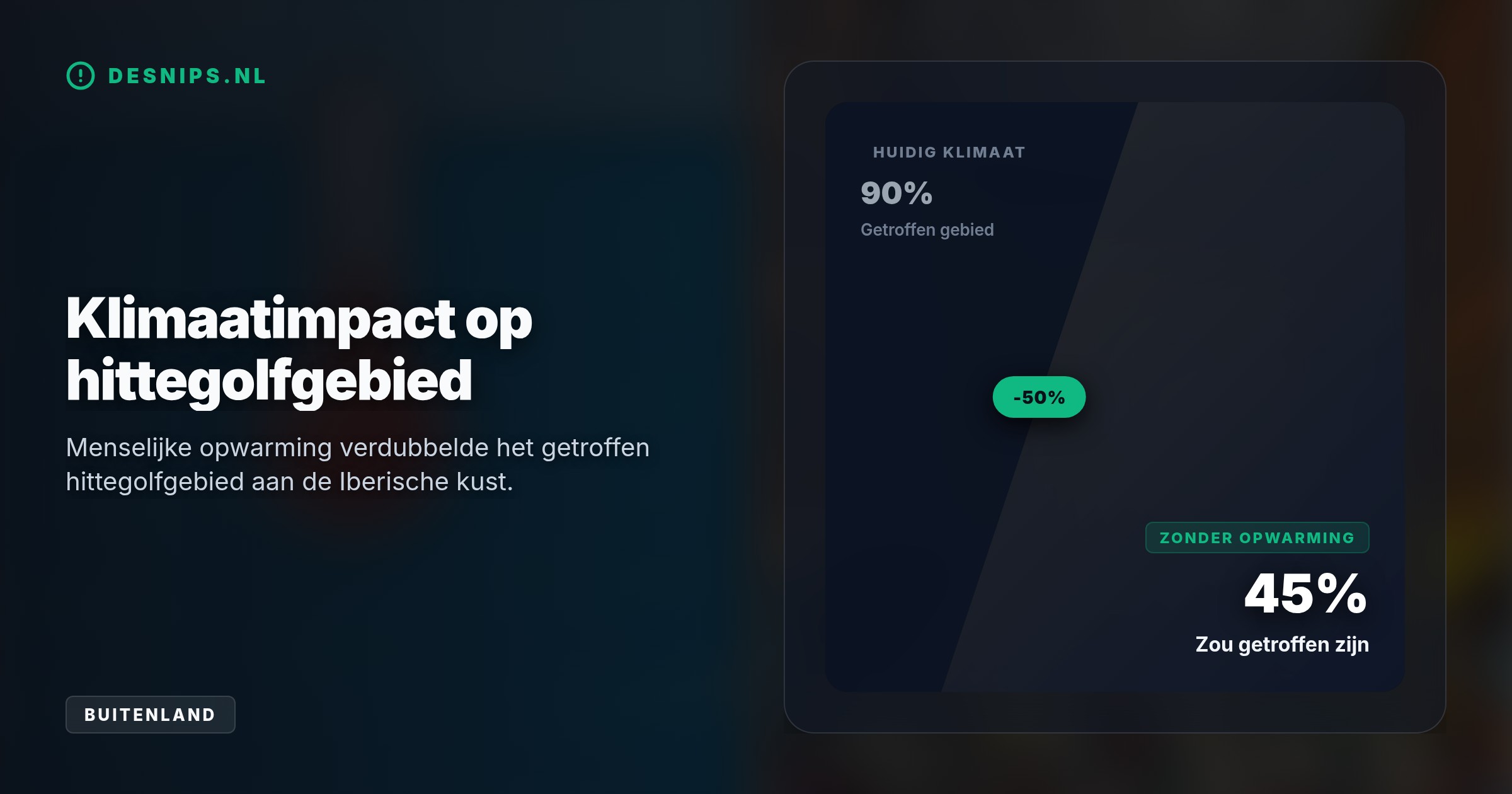 Door klimaatverandering warmt de zee tweemaal sneller op. Dit verdampte water voedt extreme stormen met 30% meer regen en verergert dodelijke hittegolven op het land.