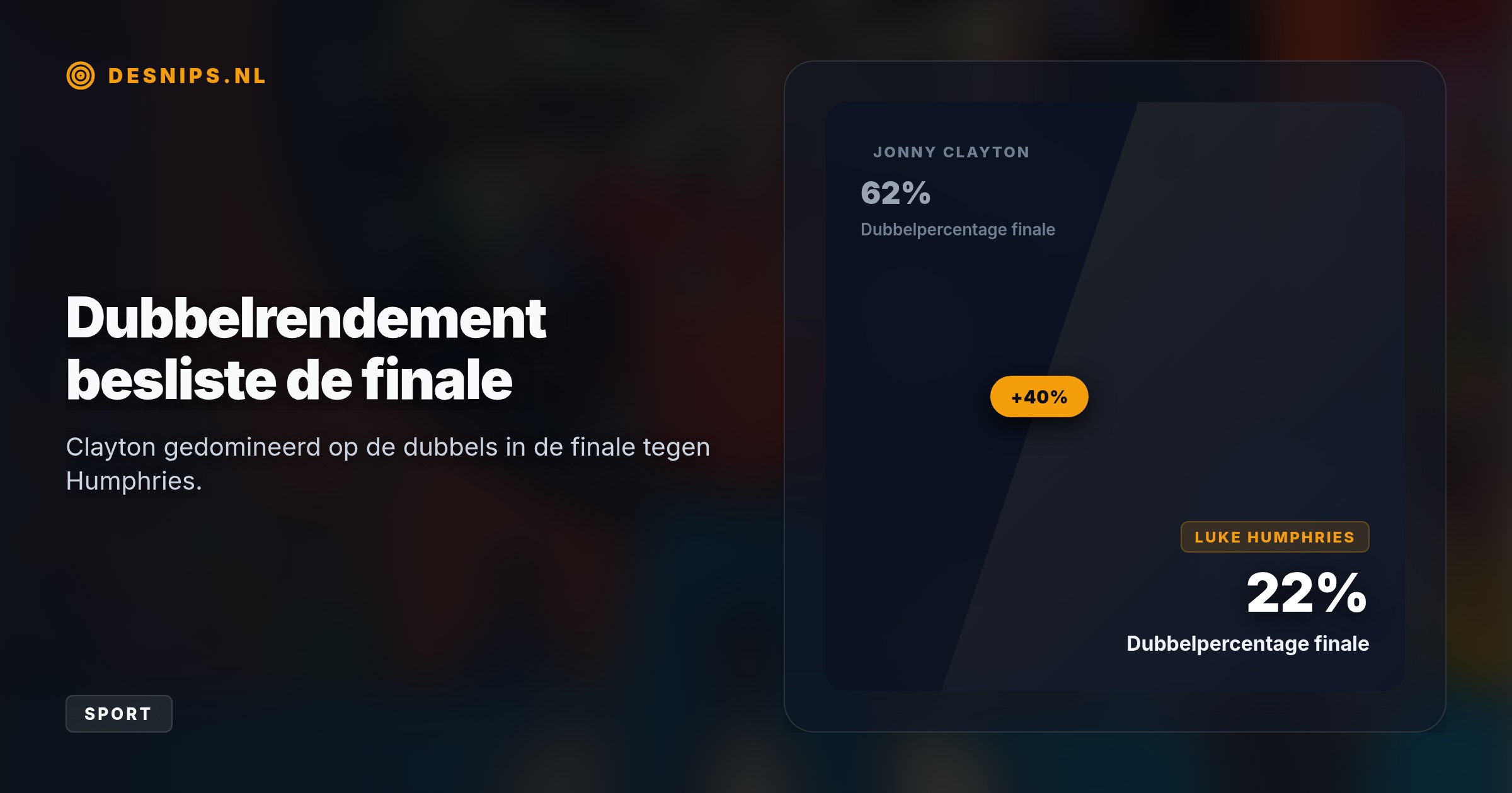 De Welshman versloeg Van Veen in de halve finale (7-4) en klopte Humphries in de finale (8-4), waarmee hij een Grand Slam-ticket pakt.