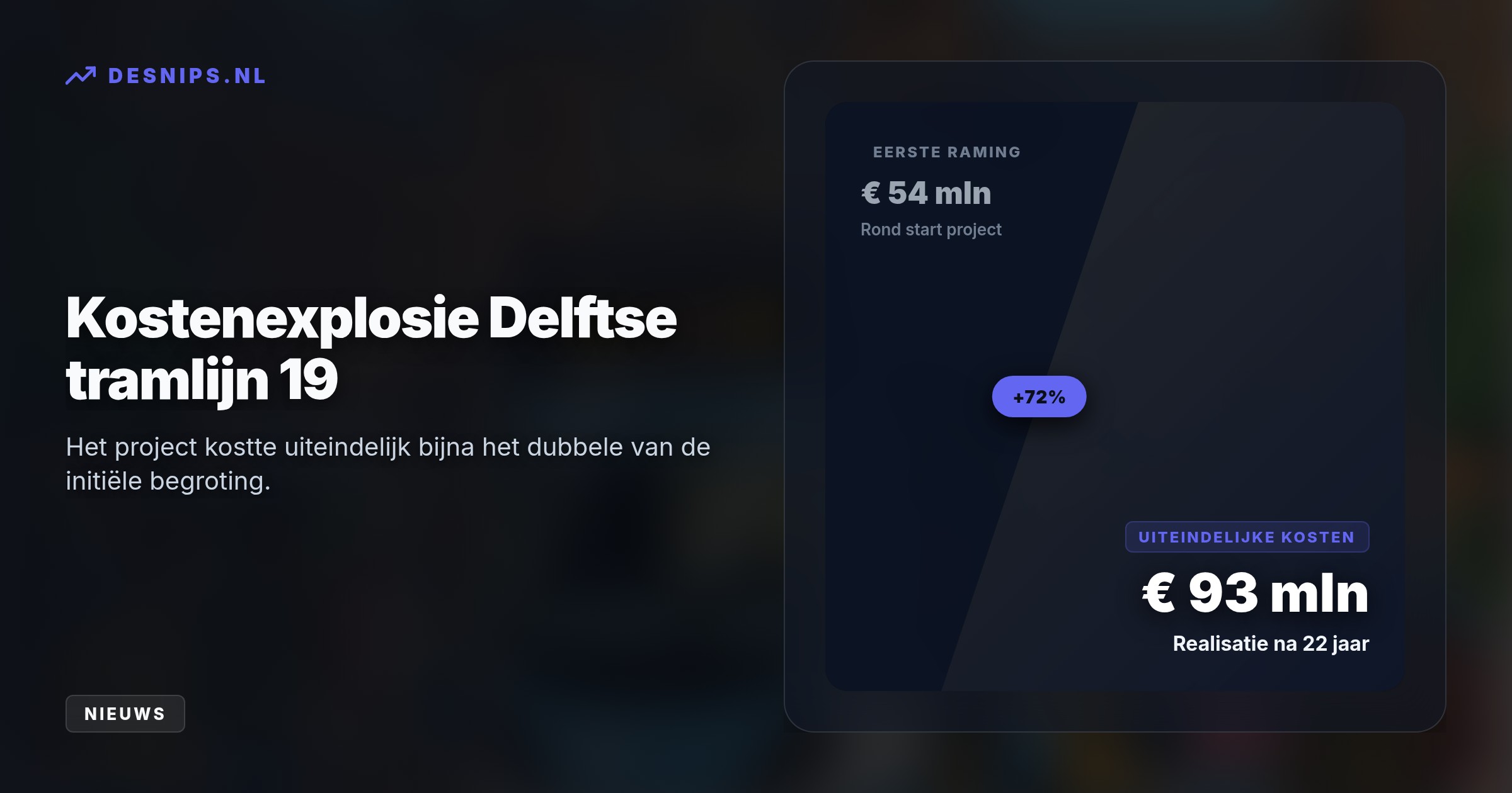 Na decennia angst voor labtrillingen en een enorme budgetoverschrijding is de twee kilometer lange trambaan van 93 miljoen euro eindelijk in gebruik genomen.