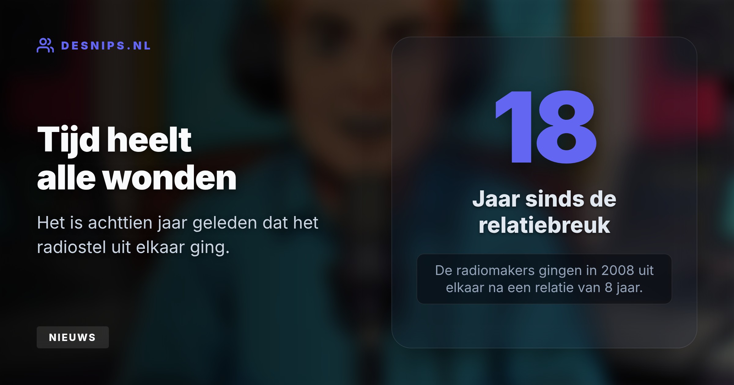 Beelen (49) neemt vanaf maandag de uren tussen 10:00 en 12:00 over wegens Heutinks vakantie. De twee radiomakers waren tot 18 jaar geleden acht jaar lang een stel.