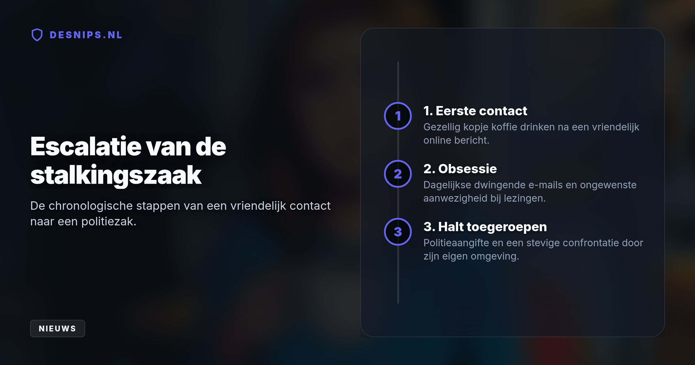 Wat begon als een gezellig kopje koffie, ontspoorde in dagelijkse stalking en verzonnen relatieclaims. Gül deed uiteindelijk aangifte nadat de fan bij elke lezing opdook.