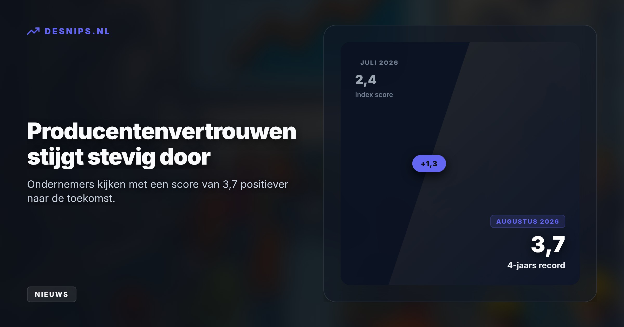 Met een productiestijging van 9 procent in juli groeit de industrie het hardst in vier jaar. Vooral machinebouwers profiteren van een sterke Duitse autosector.