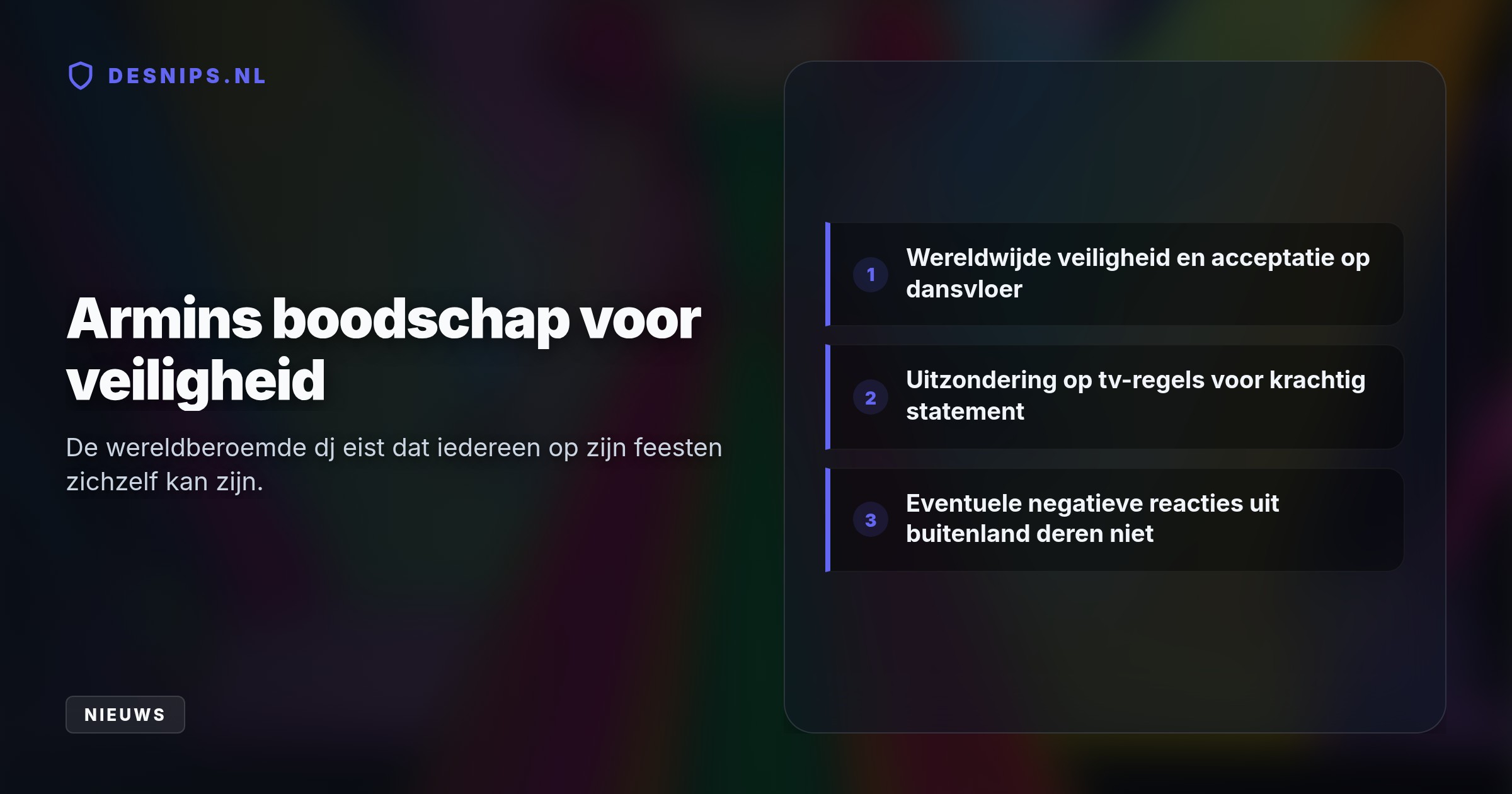 De dj zat vijf uur in de make-up voor zijn verrassingsoptreden als Daisy Belle in Make Up Your Mind om aandacht te vragen voor veiligheid en diversiteit op wereldwijde feesten.