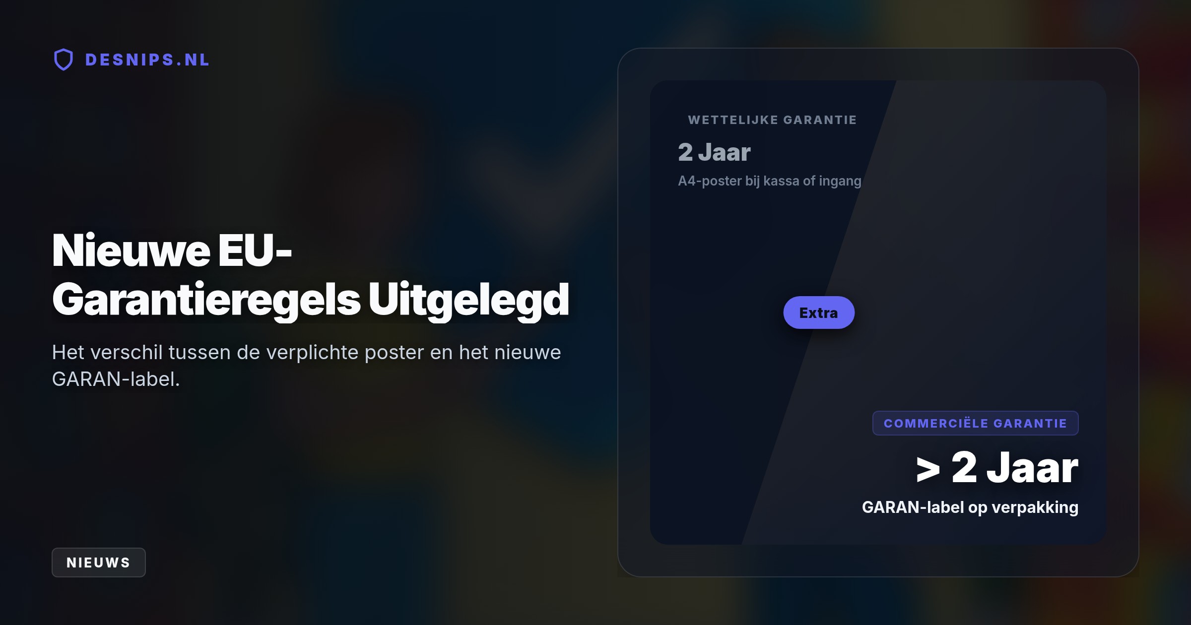 De Europese Commissie verplicht fysieke en online winkels om consumenten duidelijker te informeren over de wettelijke garantie van twee jaar en extra fabrieksgaranties, op straffe van hoge boetes.