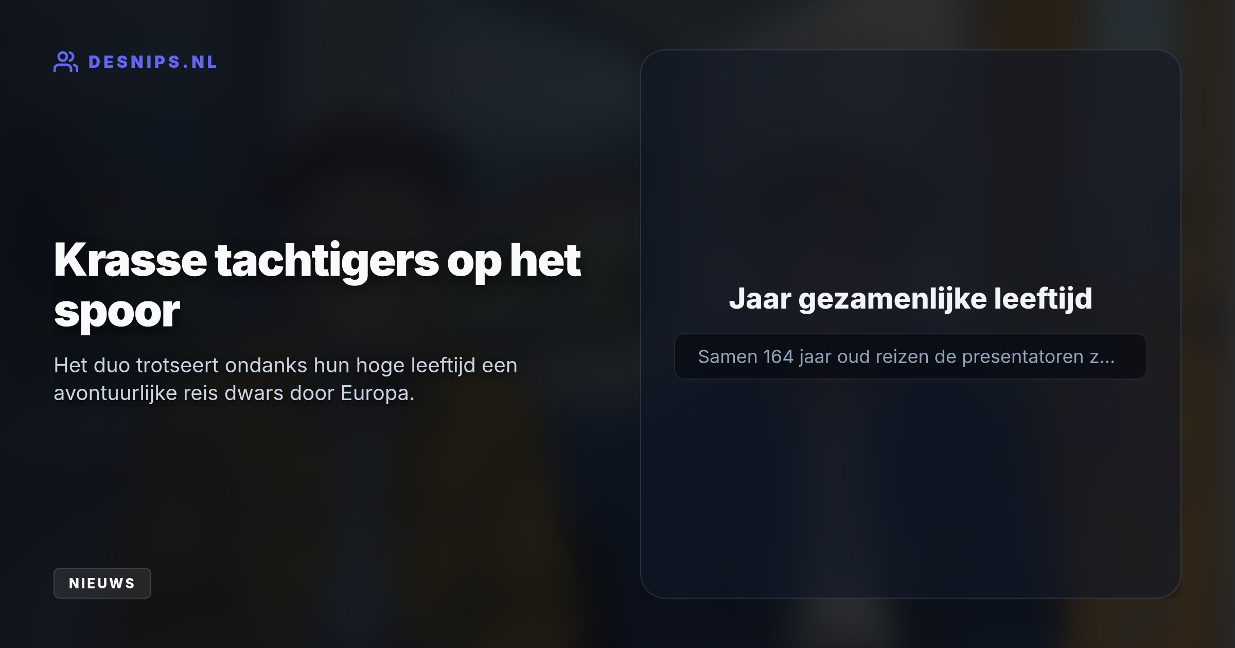 In de nieuwe vijfdelige MAX-serie 'Maarten & Philip op het spoor' reizen de tachtigers per trein van Parijs naar Vilnius om de Europese ziel te ontdekken.