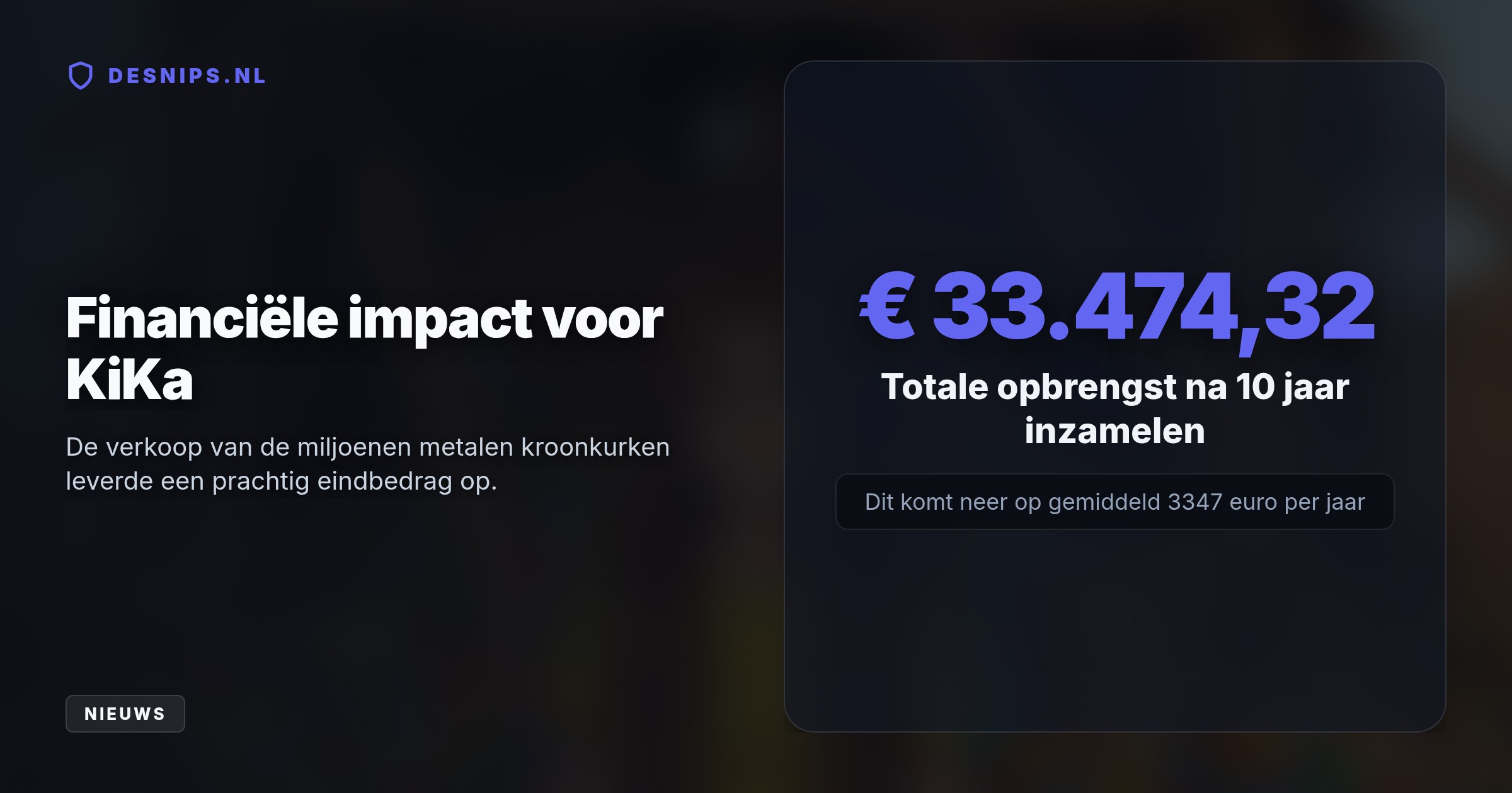Na tien jaar en 40 miljoen doppen dwingen rotte balken in de schuur de Puttense familie tot een noodstop. De laatste 4,5 miljoen kroonkurken worden op 31 oktober ingeleverd.