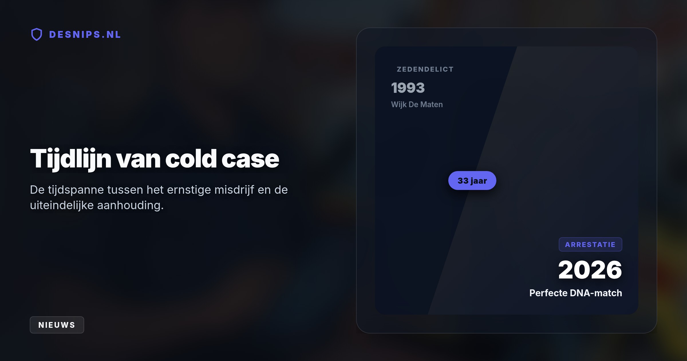 Het coldcase-team vond de verdachte door in de databank te zoeken naar DNA-profielen van familieleden. Een gerichte test na zijn arrestatie leverde een sluitende match op.