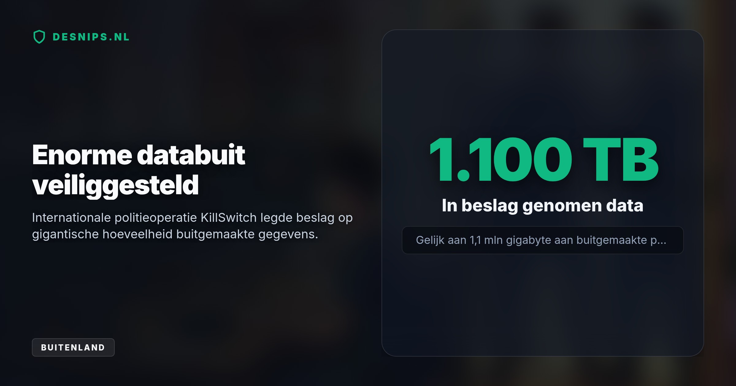 De tiener stuurde vanuit zijn slaapkamer een wereldwijd netwerk aan dat gevoelige clouddata stal en miljoenen losgeld eiste. Hij werd ontmaskerd tijdens operatie 'KillSwitch'.