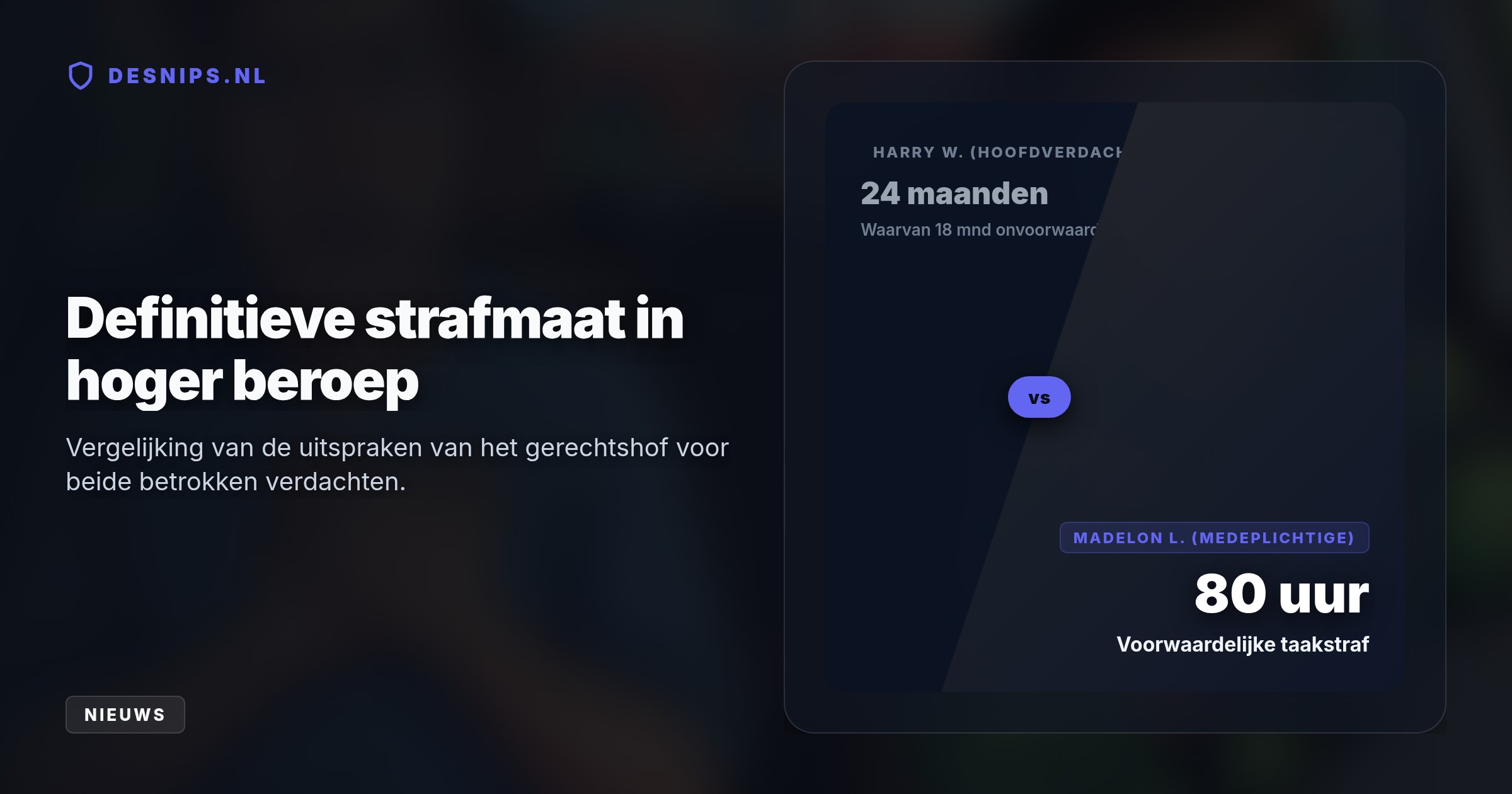 Het gerechtshof Arnhem-Leeuwarden handhaaft het vonnis voor de gijzeling en mishandeling in 2023. De medeplichtige ex-vriendin van de acteur krijgt een voorwaardelijke taakstraf van 80 uur.