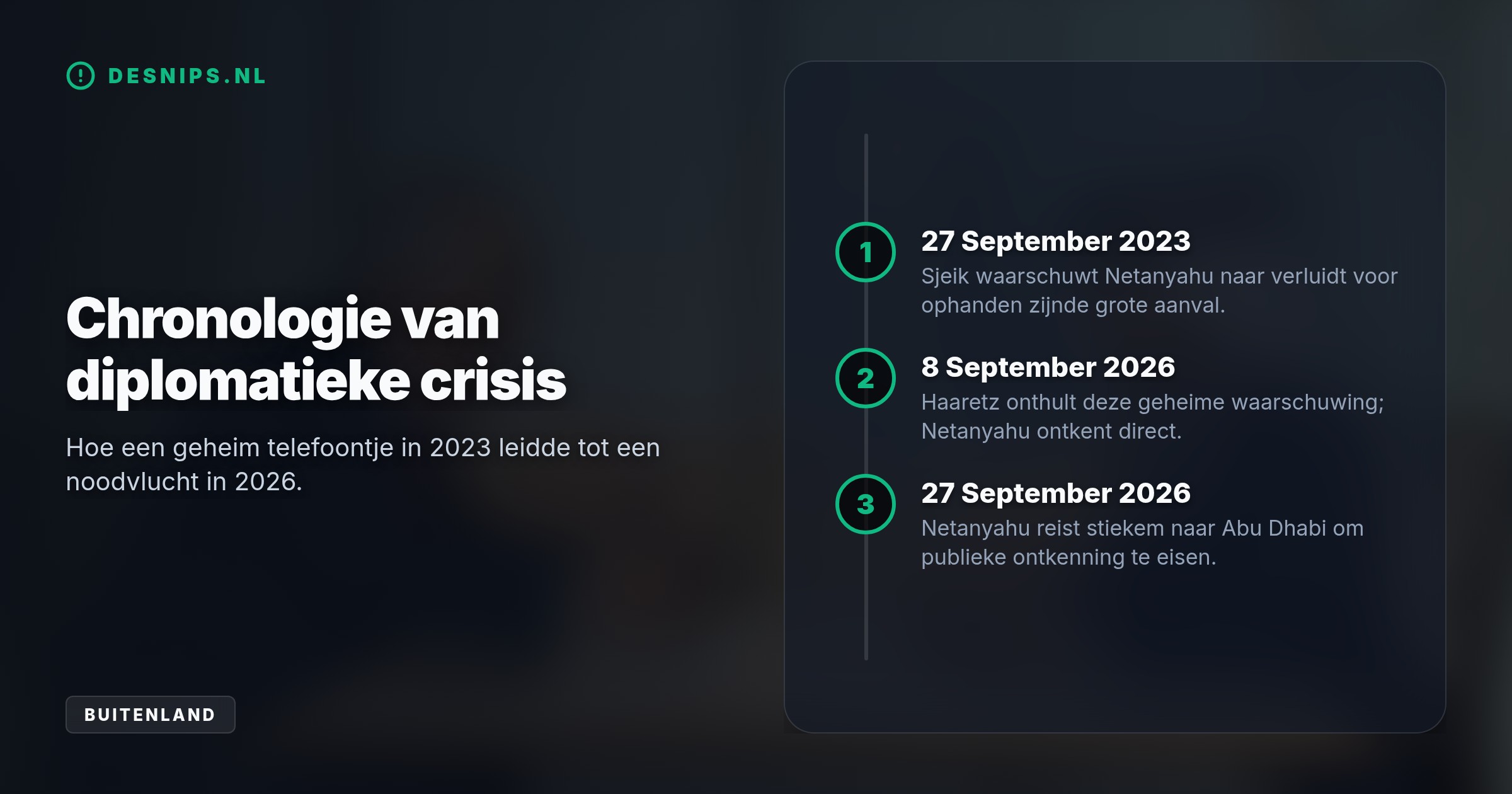 Tijdens een bliksembezoek op het vliegveld zocht de Israëlische premier morele steun na onthullingen dat hij tien dagen vóór de aanval al was gewaarschuwd.