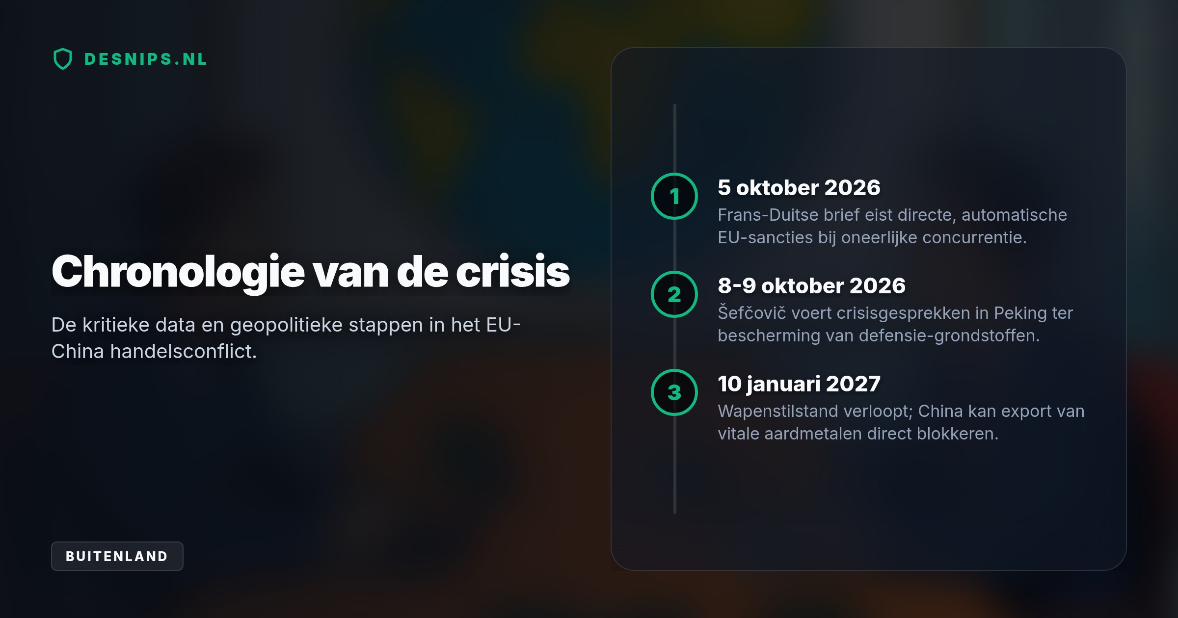 EU-commissaris Šefčovič onderhandelt over cruciale NAVO-grondstoffen, onder zware druk van Parijs en Berlijn om de Europese markt met harde maatregelen te beschermen.