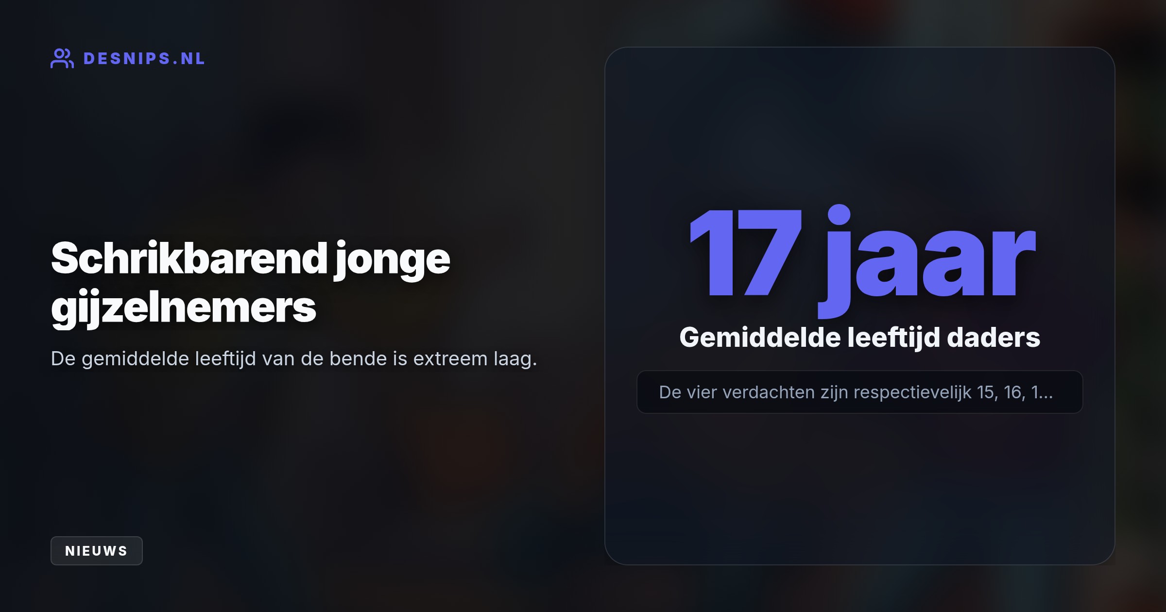 Alerte buurtbewoners waarschuwden de politie toen een 23-jarige man een woning werd ingesleurd en mishandeld voor zijn bankgegevens. De daders zijn pas 15 tot 20 jaar oud.